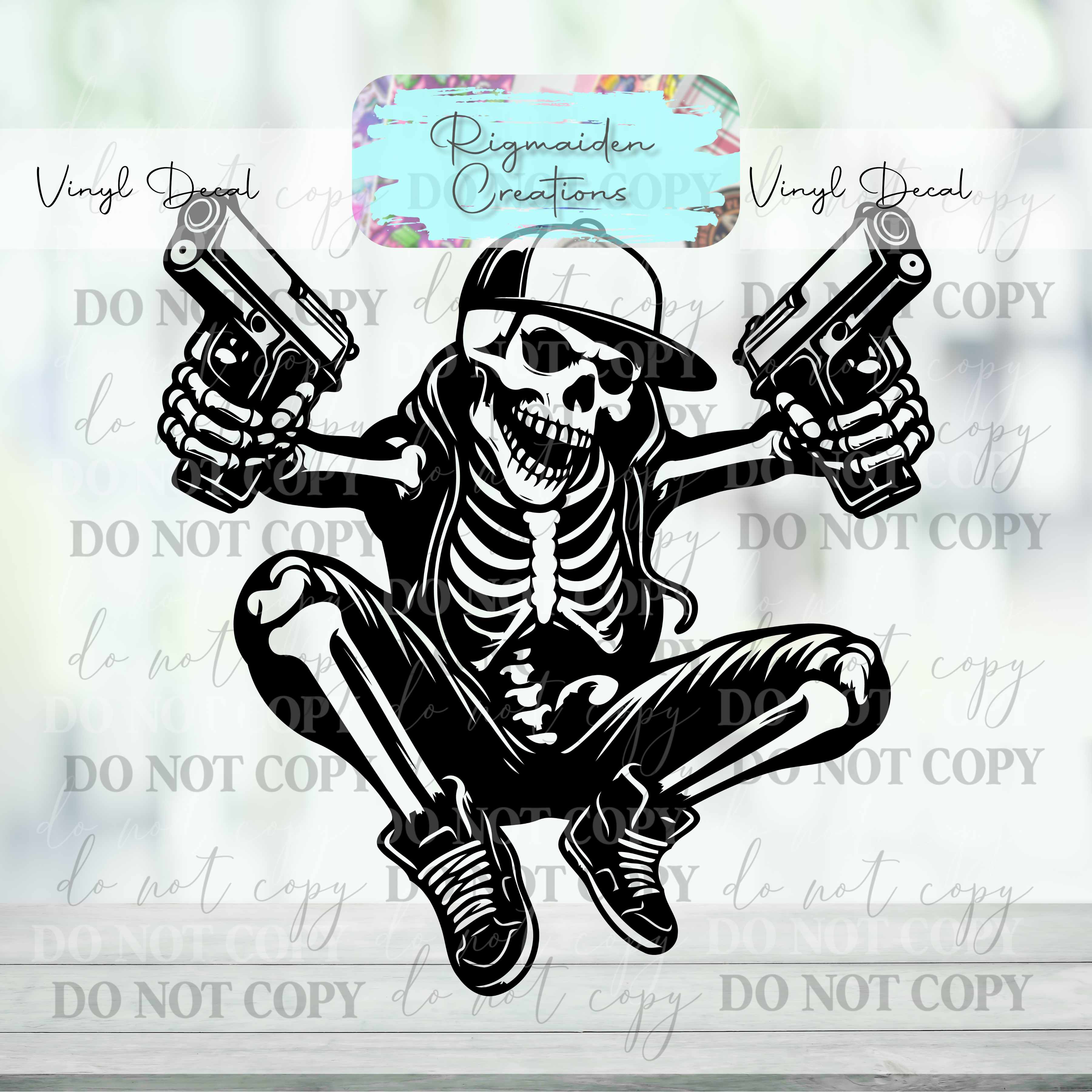 Hip-Hop Gunner Vinyl Decal