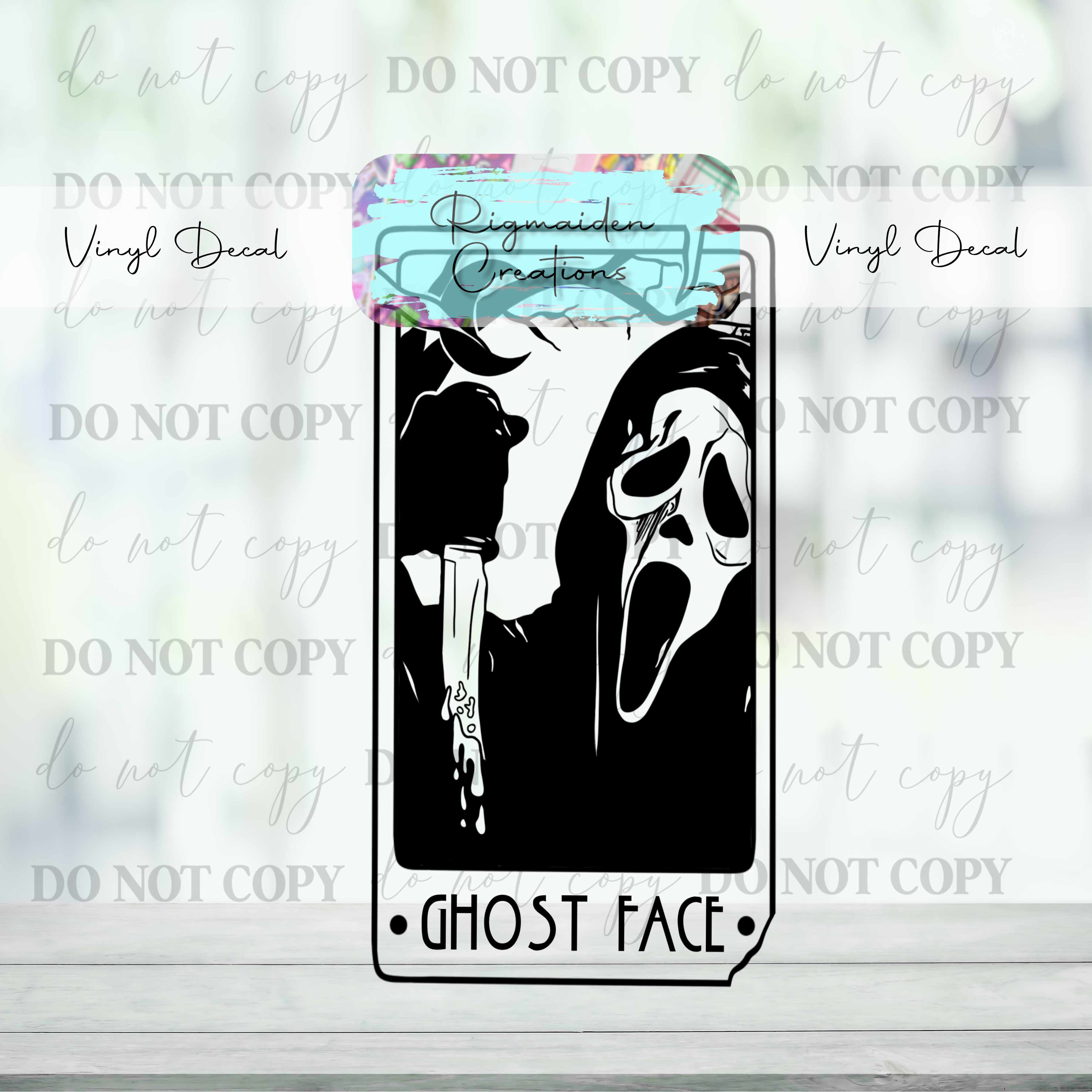 Black and White Horror Tarot Vinyl Decal {Multiple}