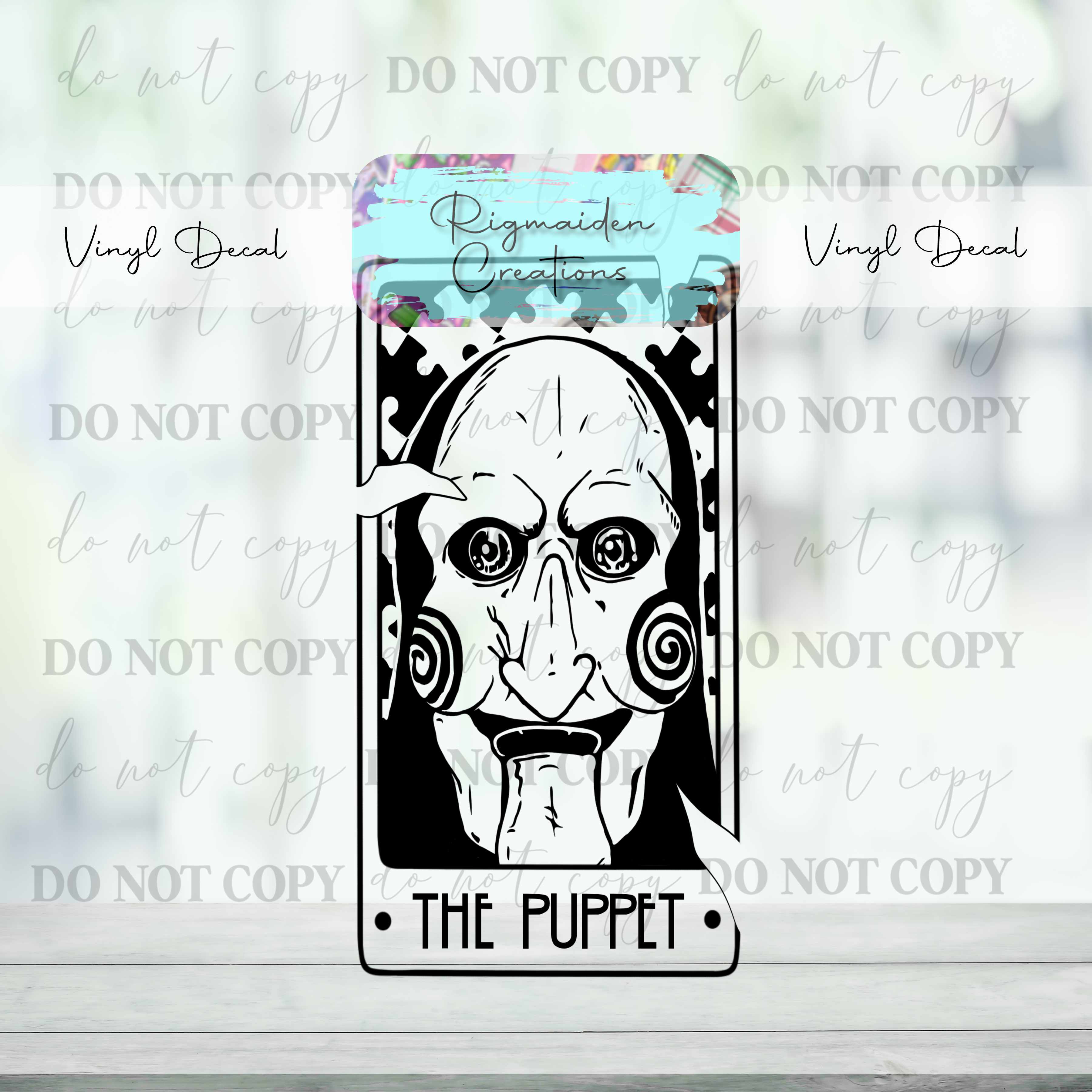 Black and White Horror Tarot Vinyl Decal {Multiple}