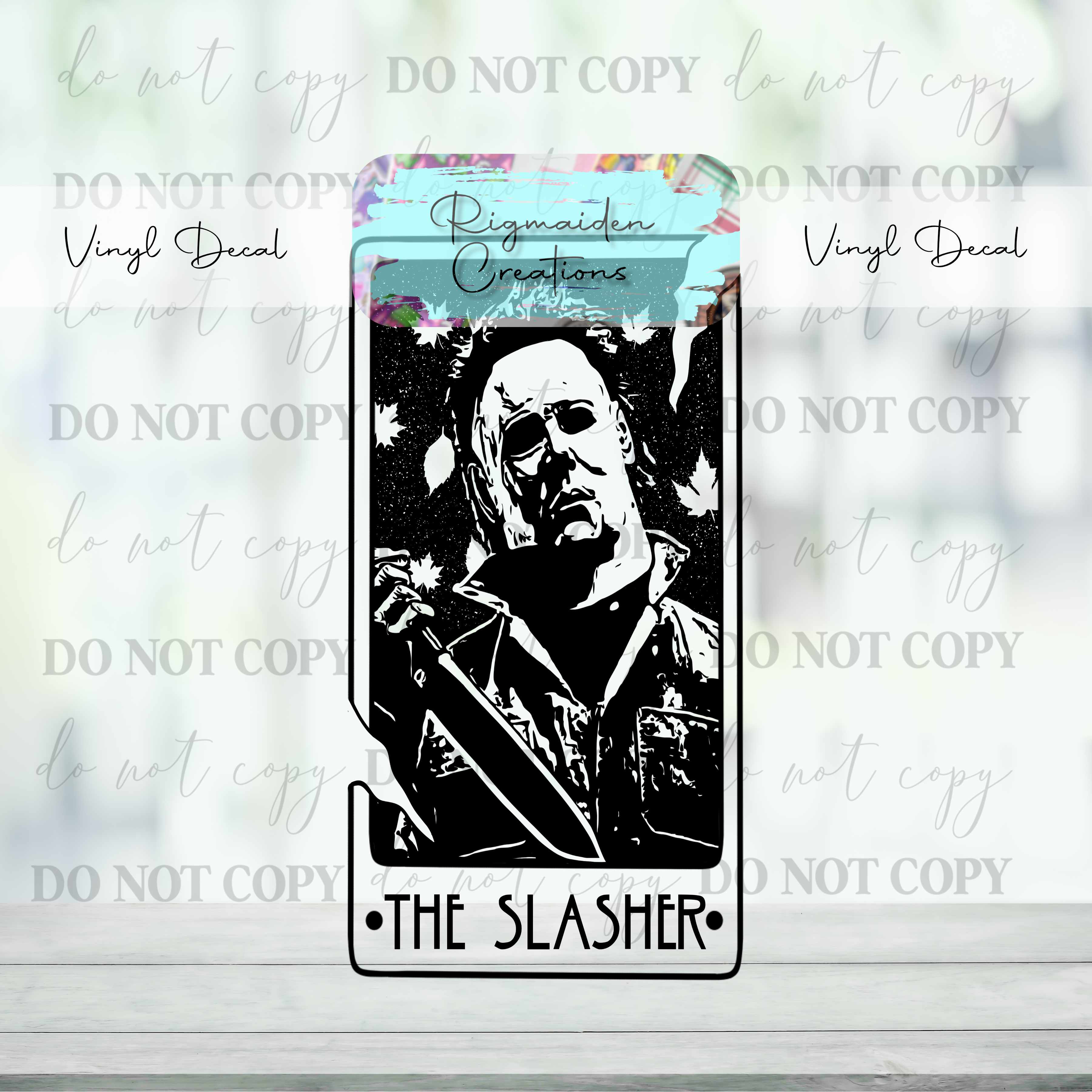 Black and White Horror Tarot Vinyl Decal {Multiple}