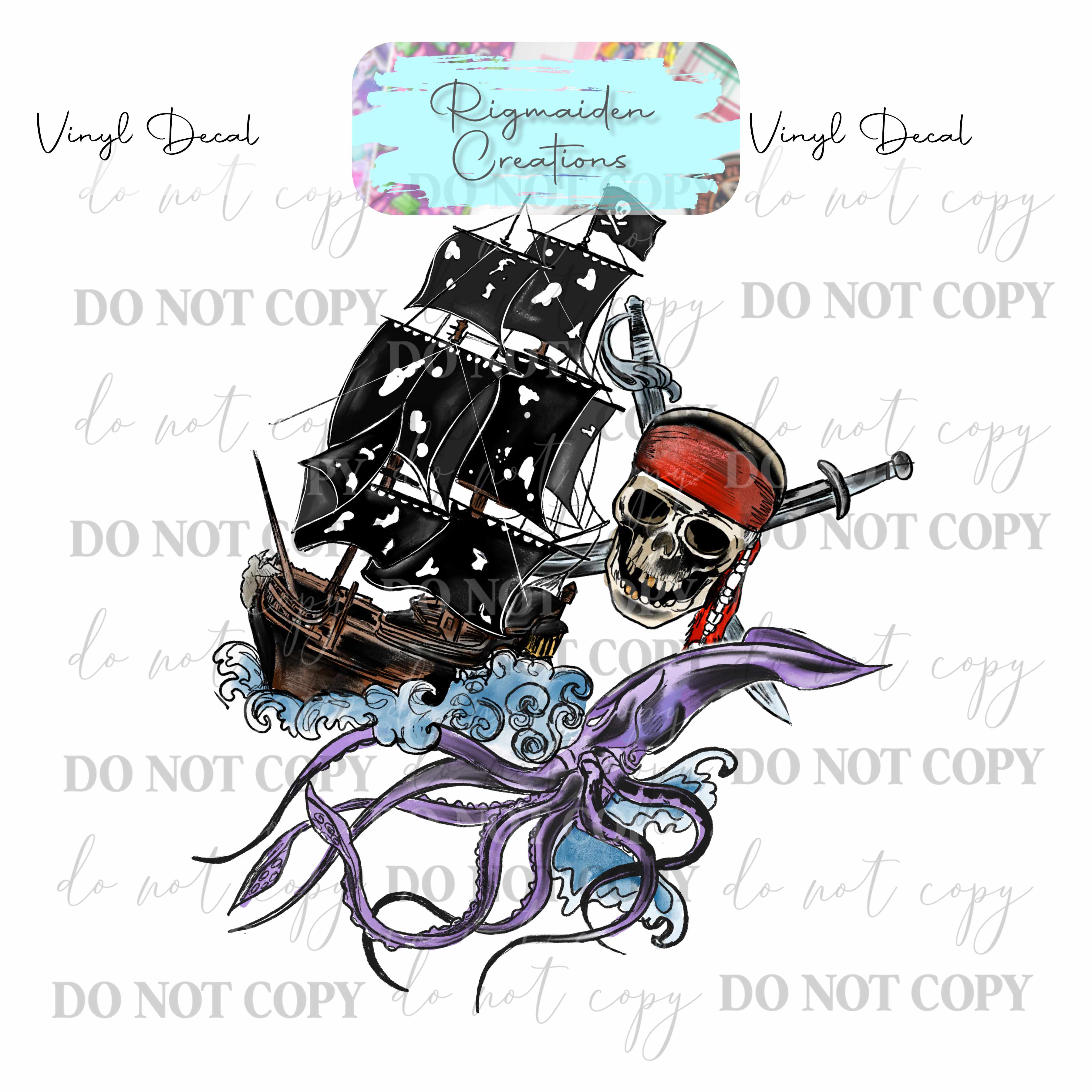 Pirate Seas Vinyl Decal