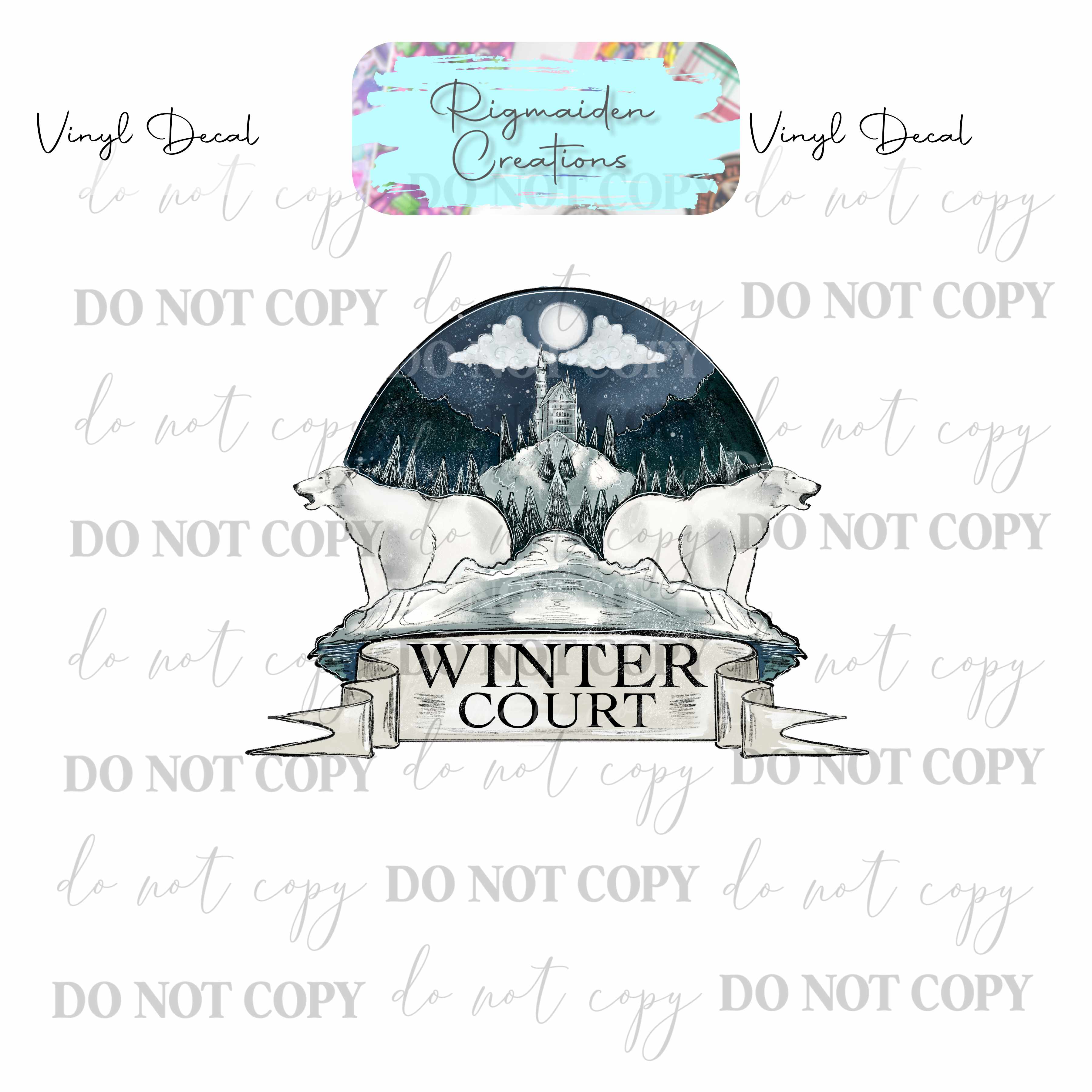 Winter Court Vinyl Decal