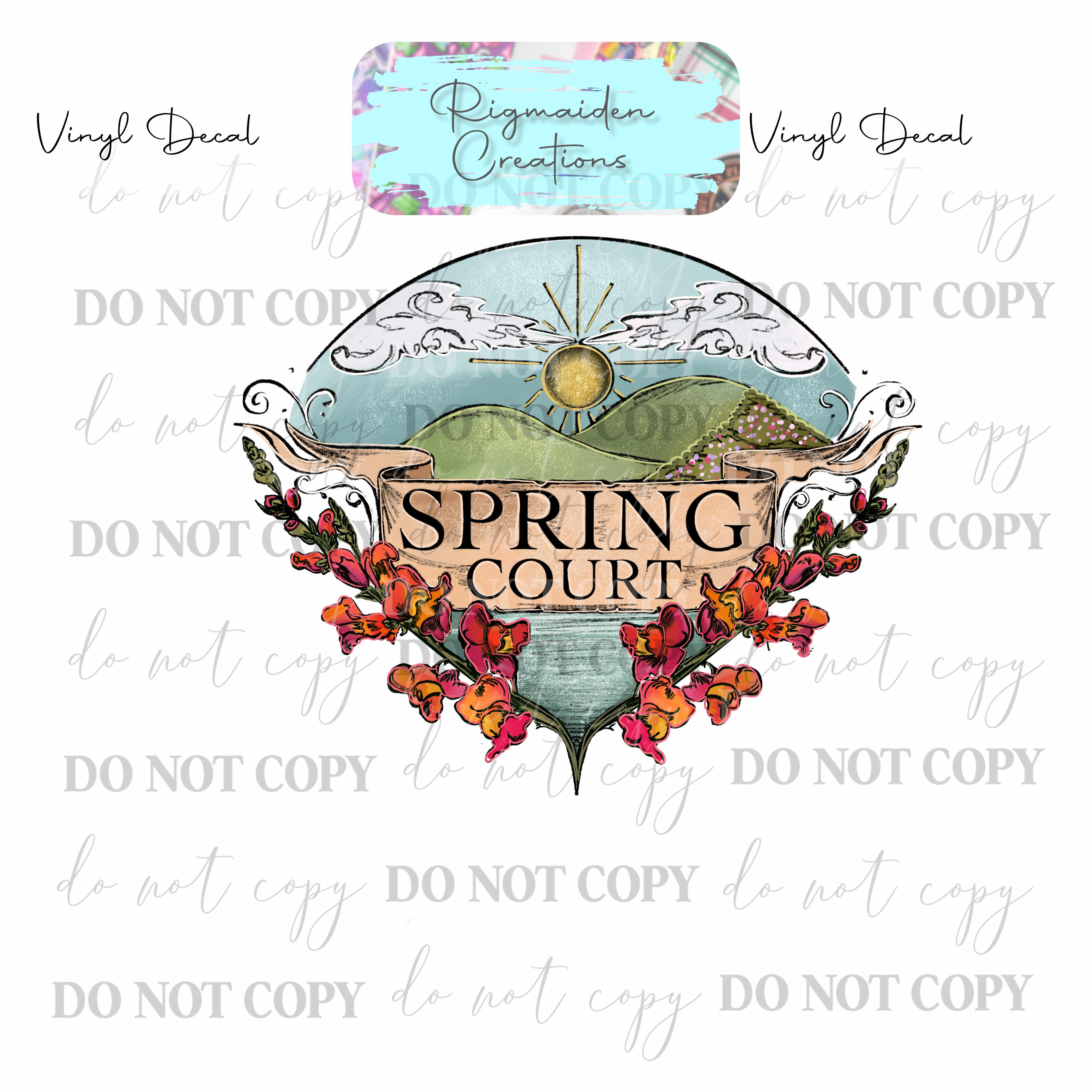 Spring Court Vinyl Decal