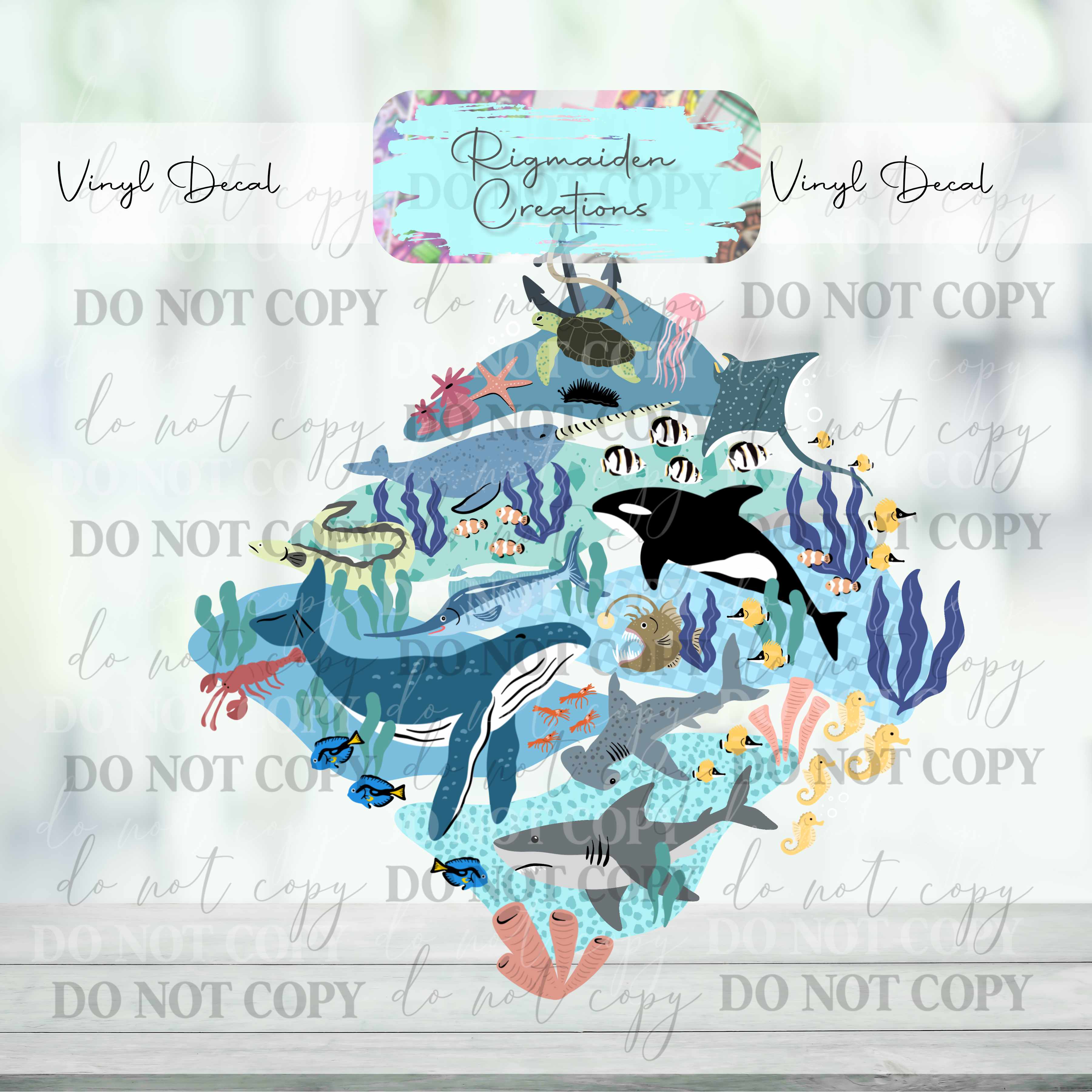 Ocean Animals Vinyl Decal