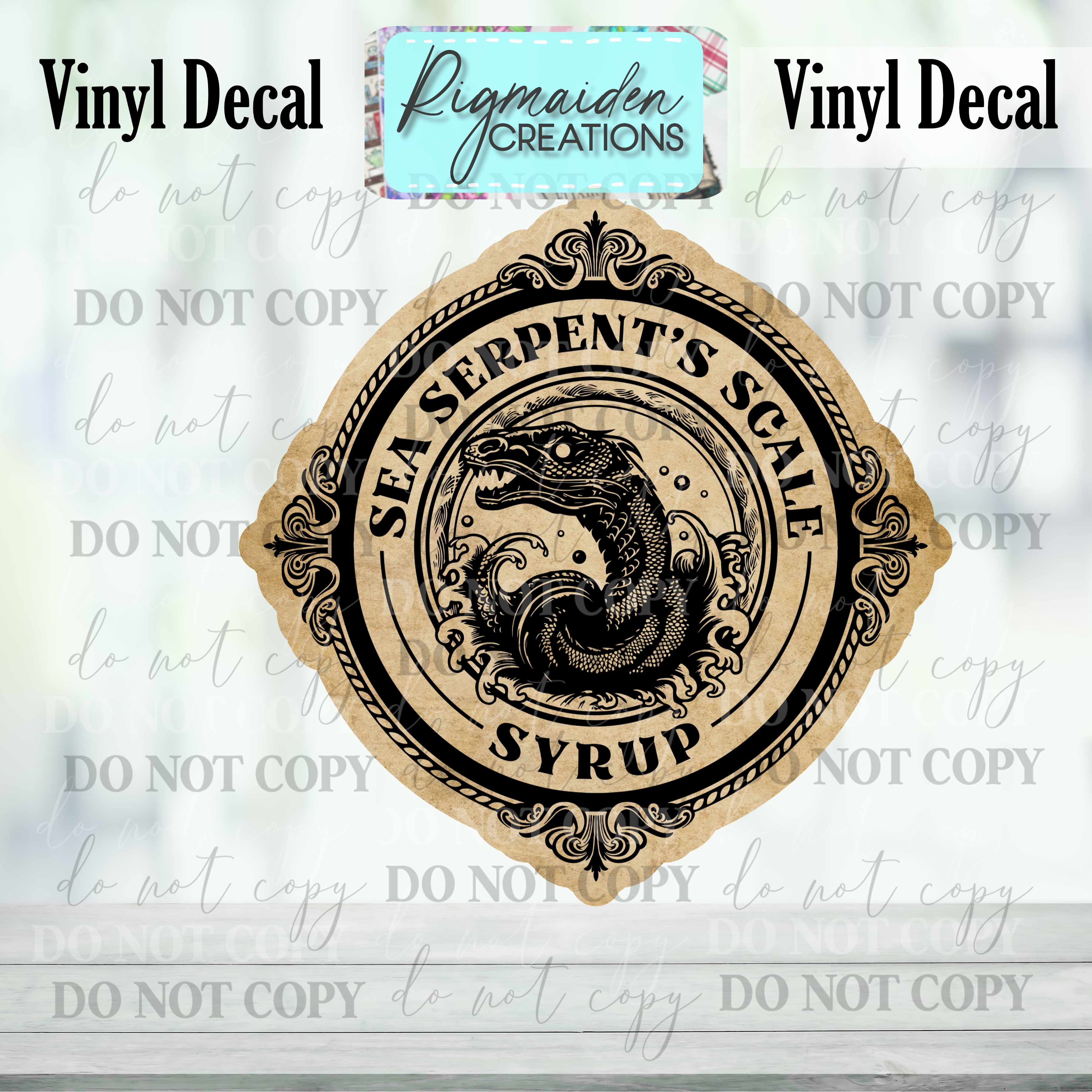 Sea Serpent Scale Syrup Potion Label Vinyl Decal