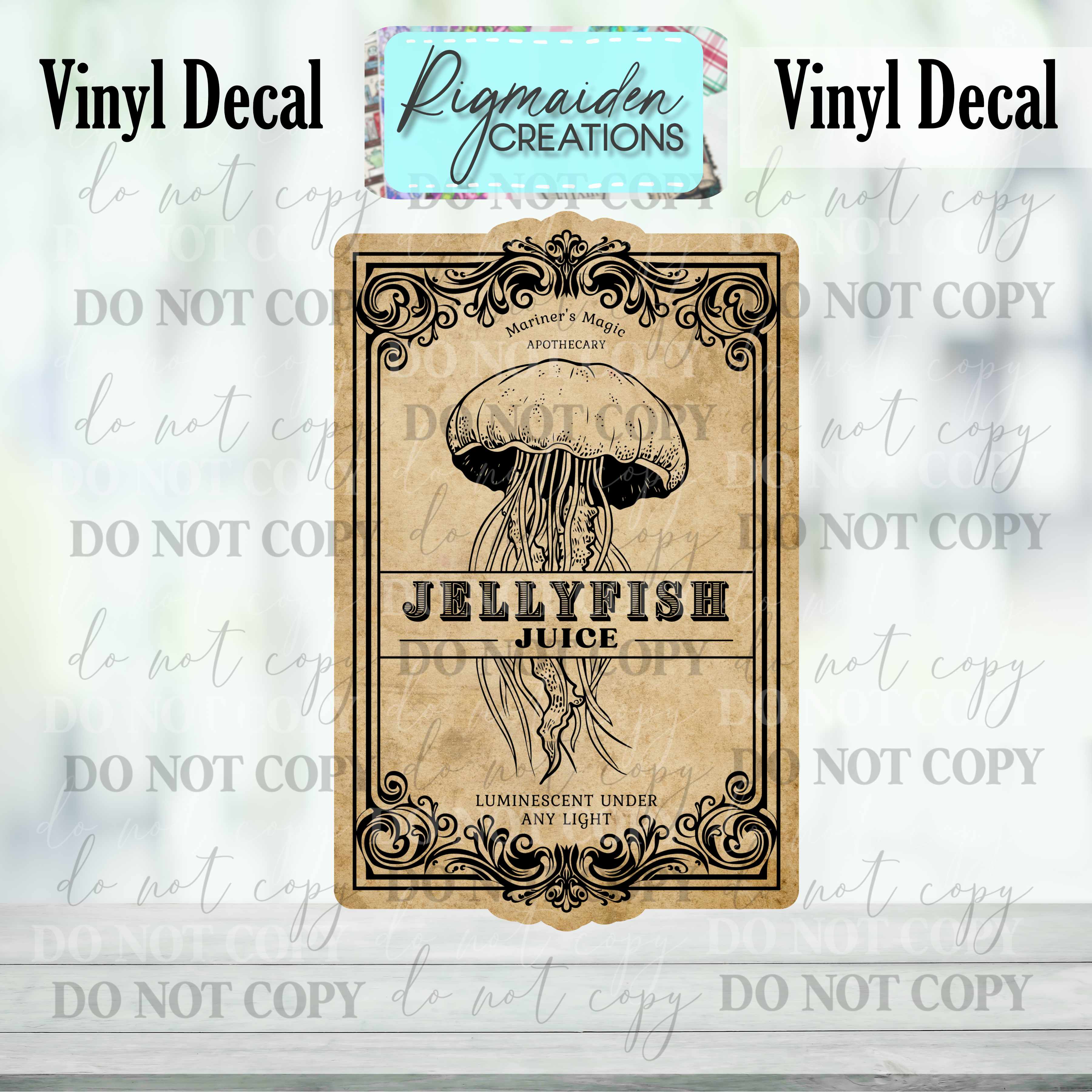 Jellyfish Juice Potion Label Vinyl Decal