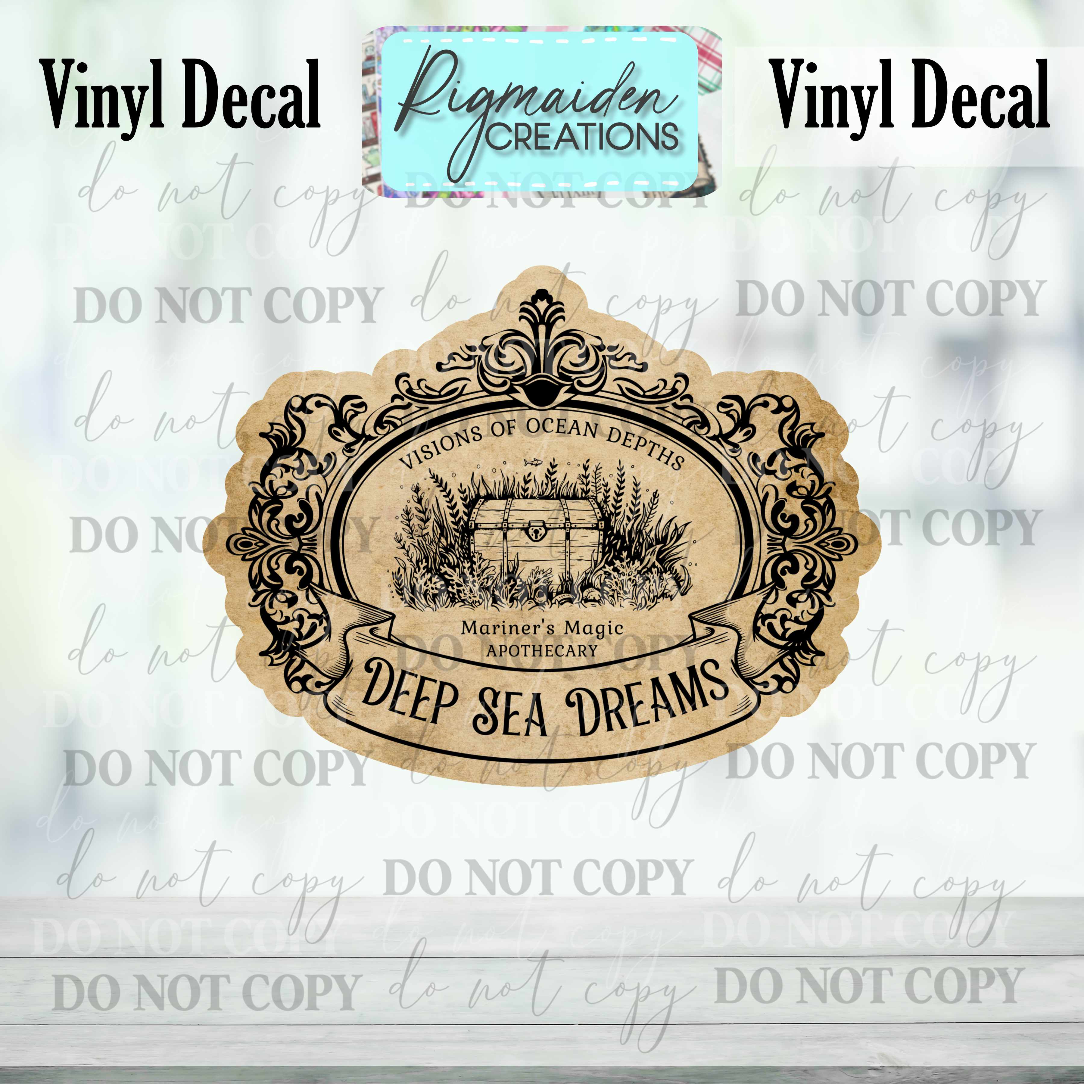 Deep Sea Dreams Potion Label Vinyl Decal