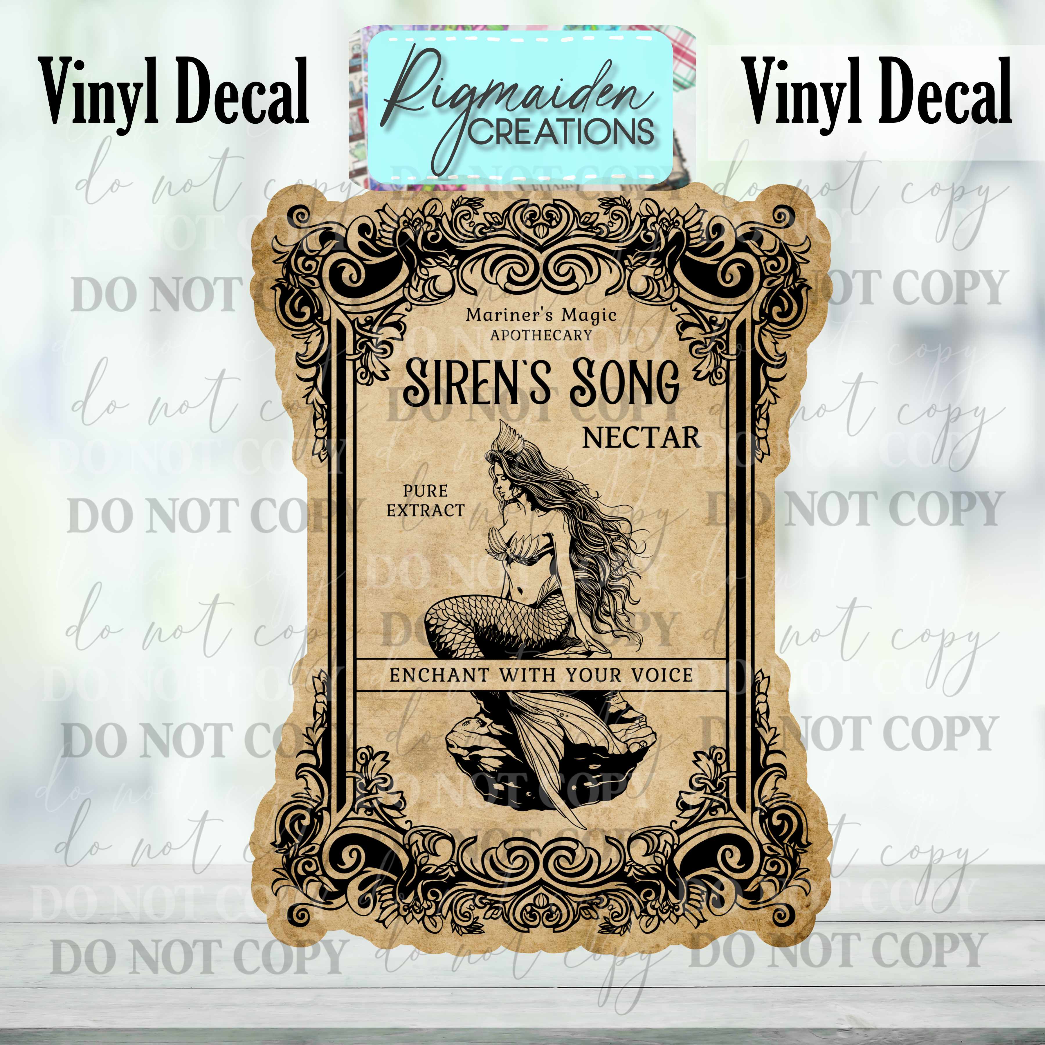 Siren's Song Nectar Potion Label Vinyl Decal