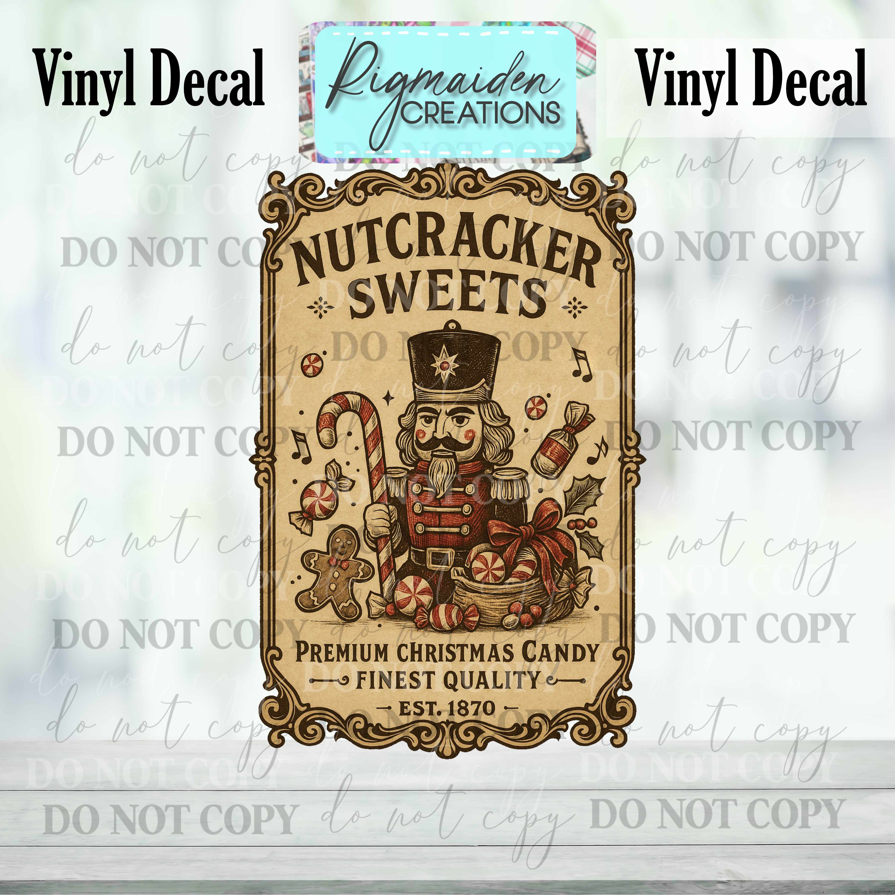 Nutcracker Sweets Christmas Label Decal