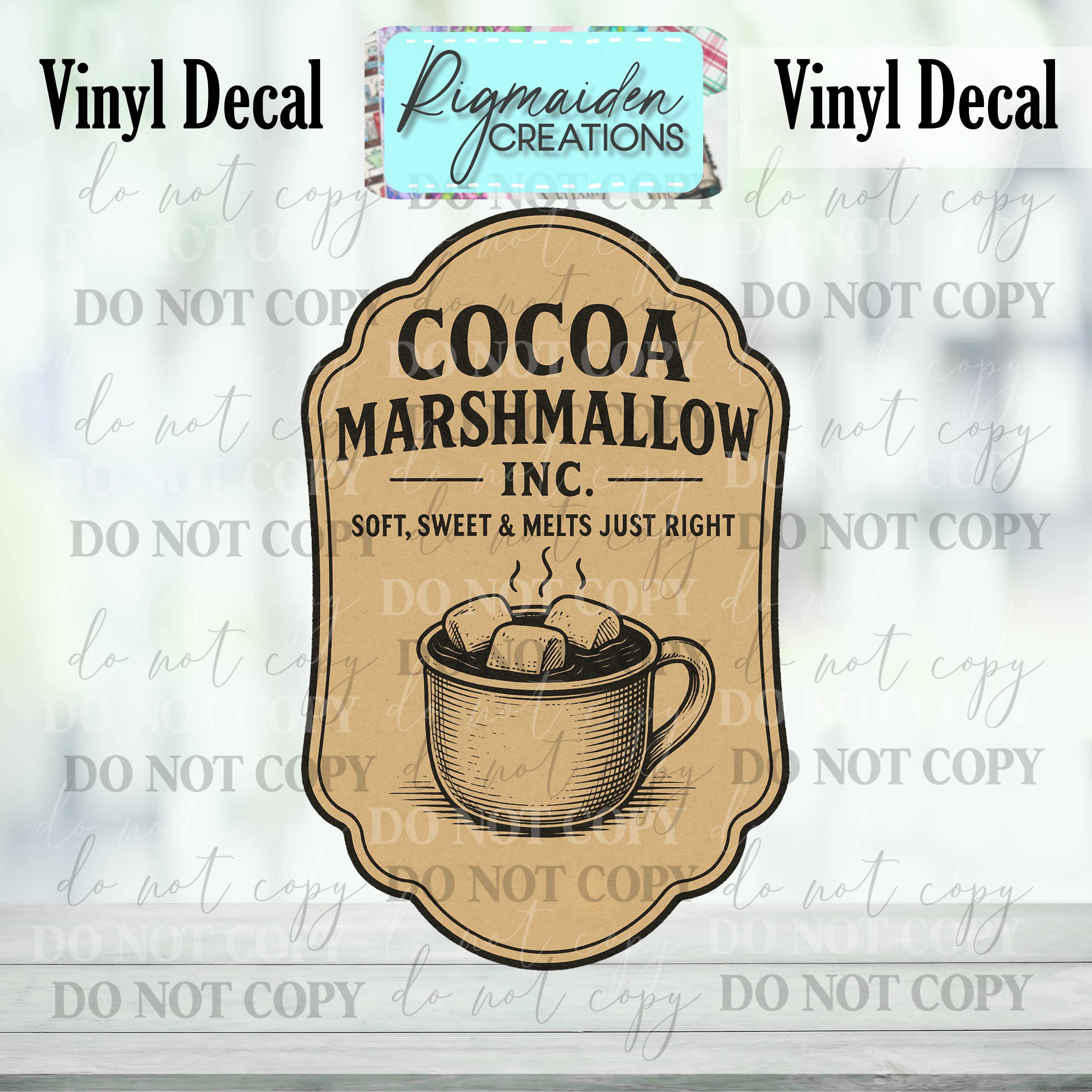 Cocoa Marshmallow Inc Christmas Label Decal