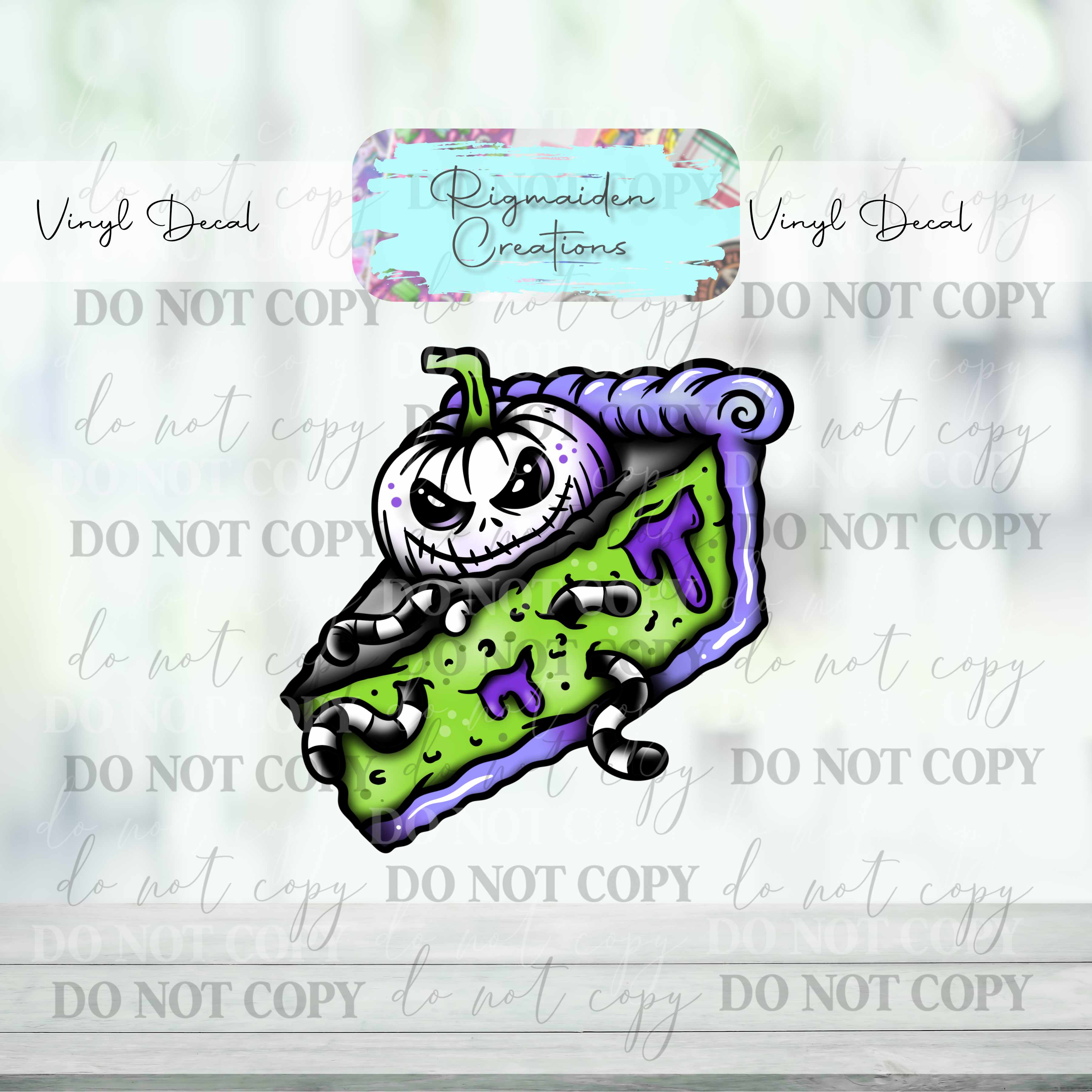 Spooky Jack Pie Decal