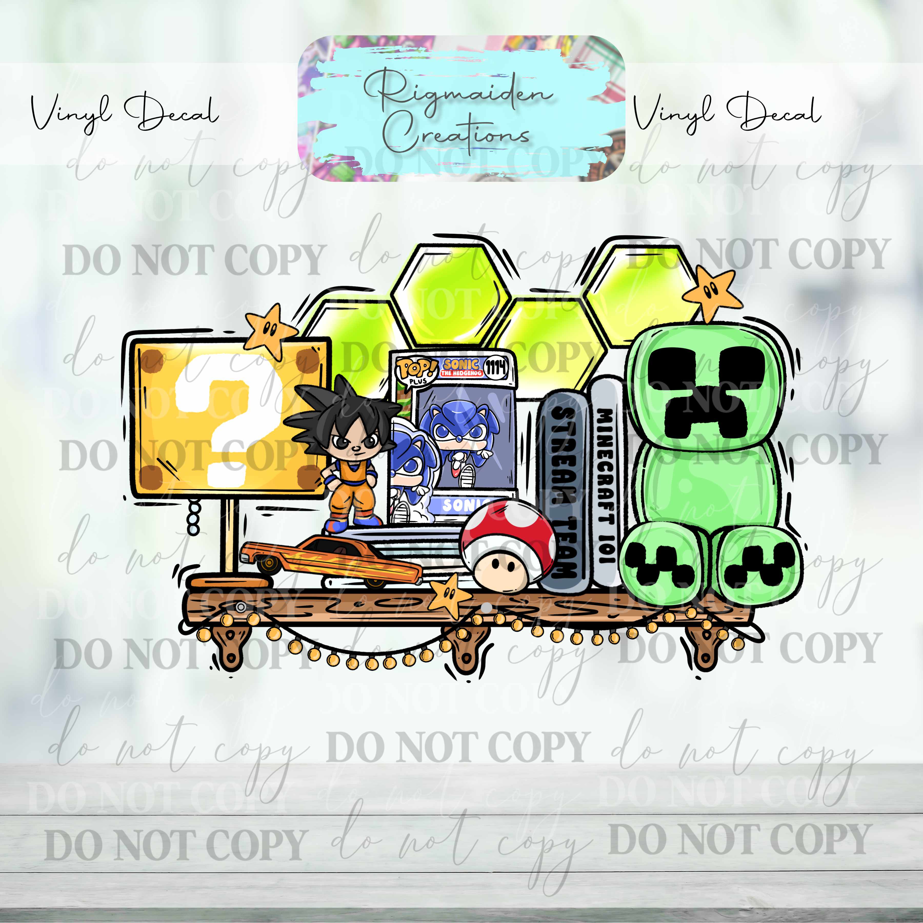 Gamer Bookshelf Decal