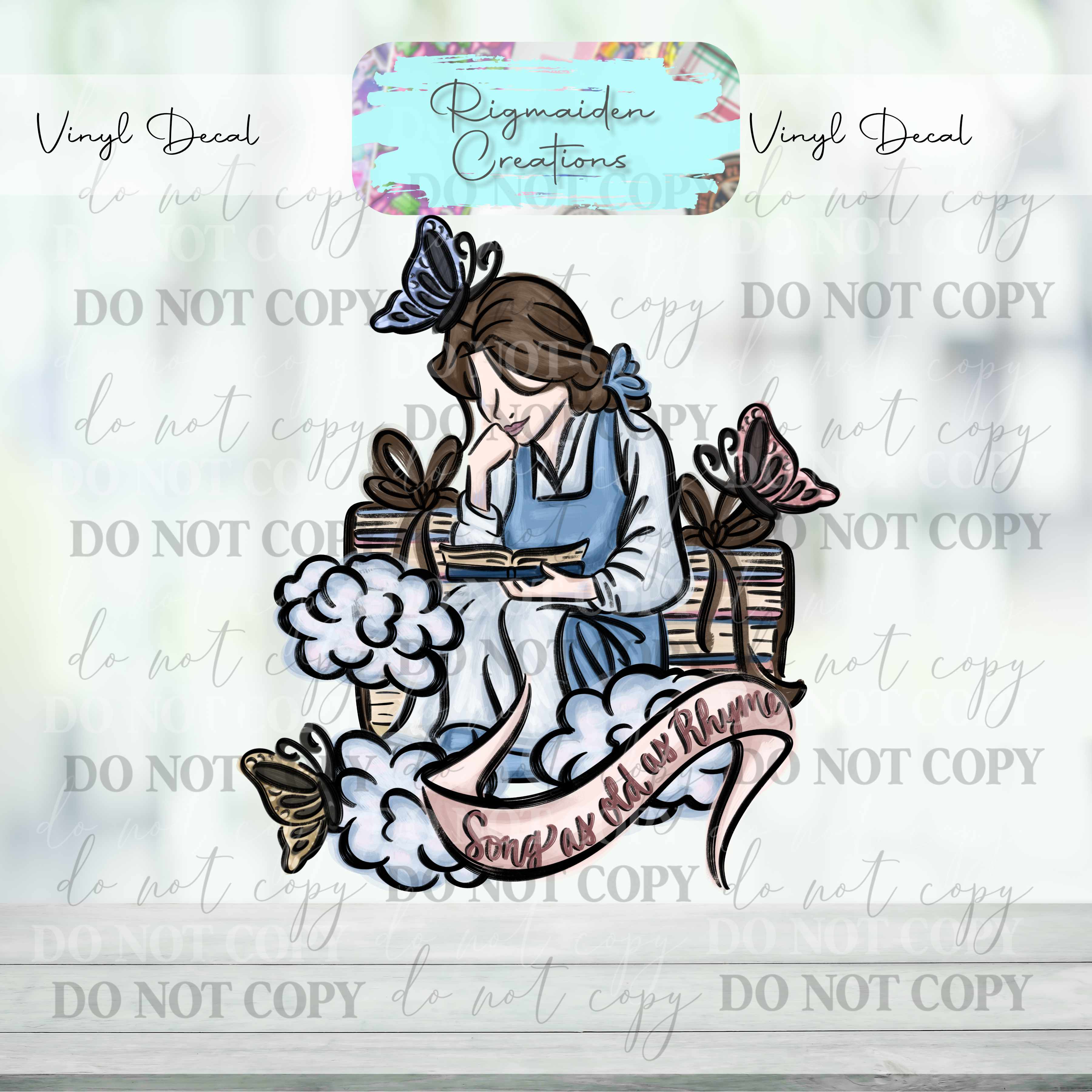 Beauty Beast Sketch Doodle Decal
