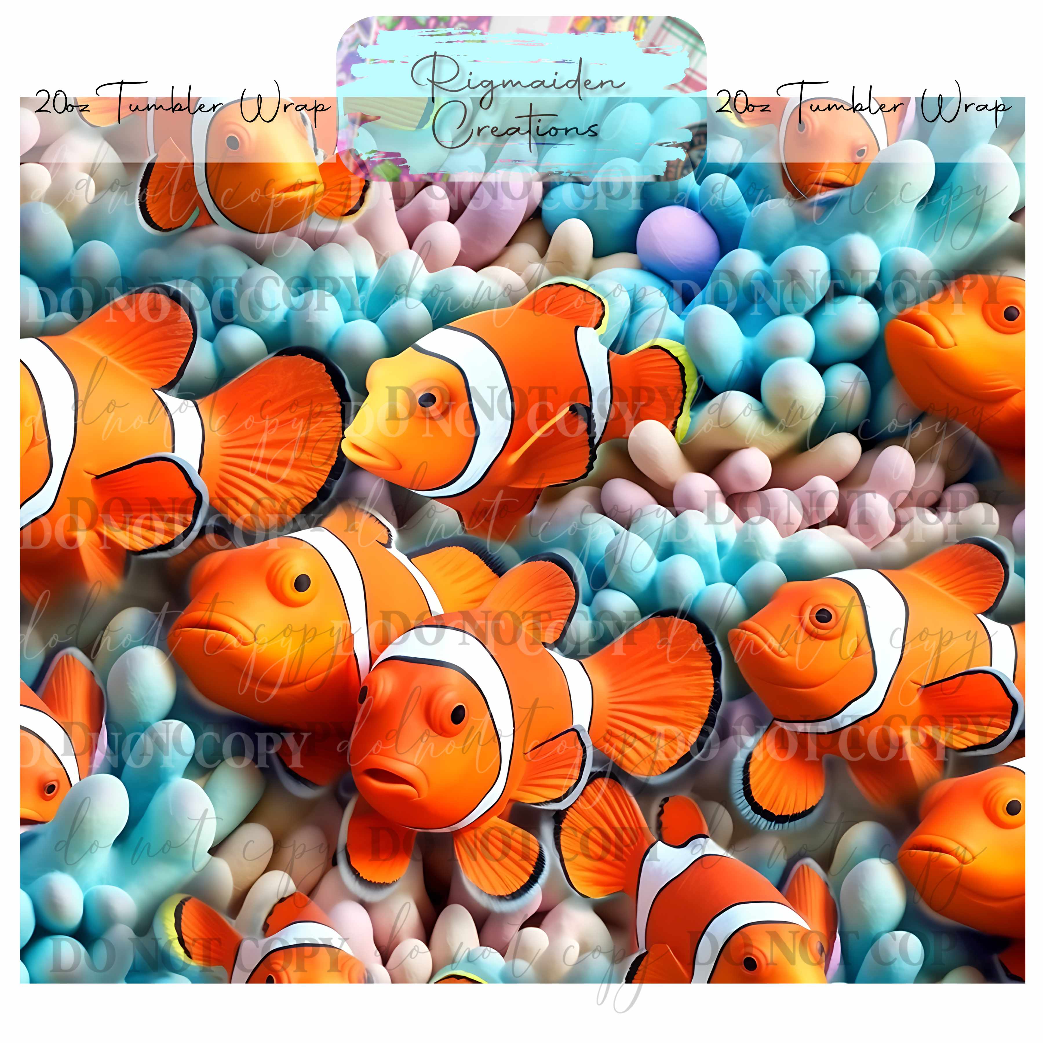 Creature 3D Effect - 20oz Tumbler Wrap  {Multiple}
