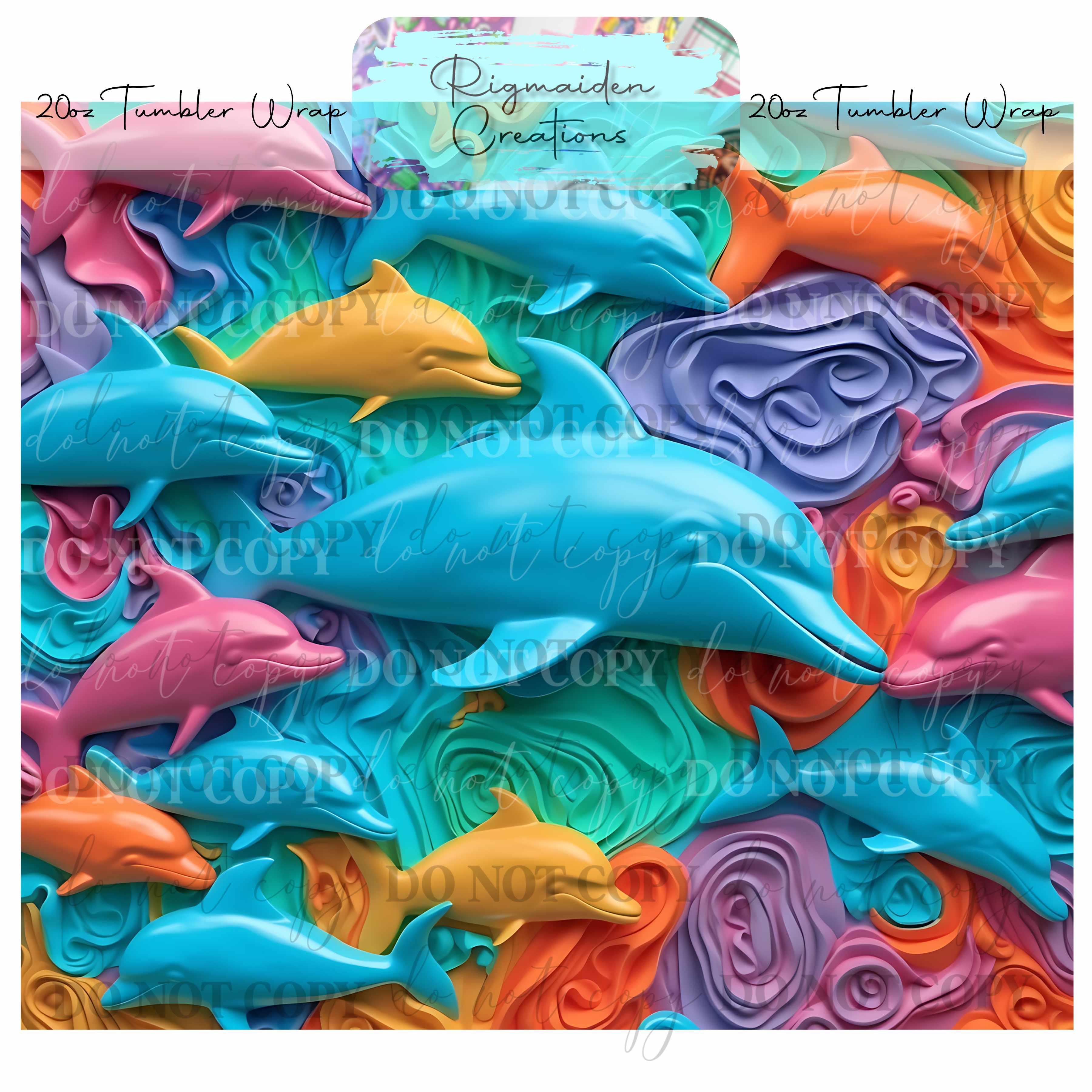 Creature 3D Effect - 20oz Tumbler Wrap  {Multiple}