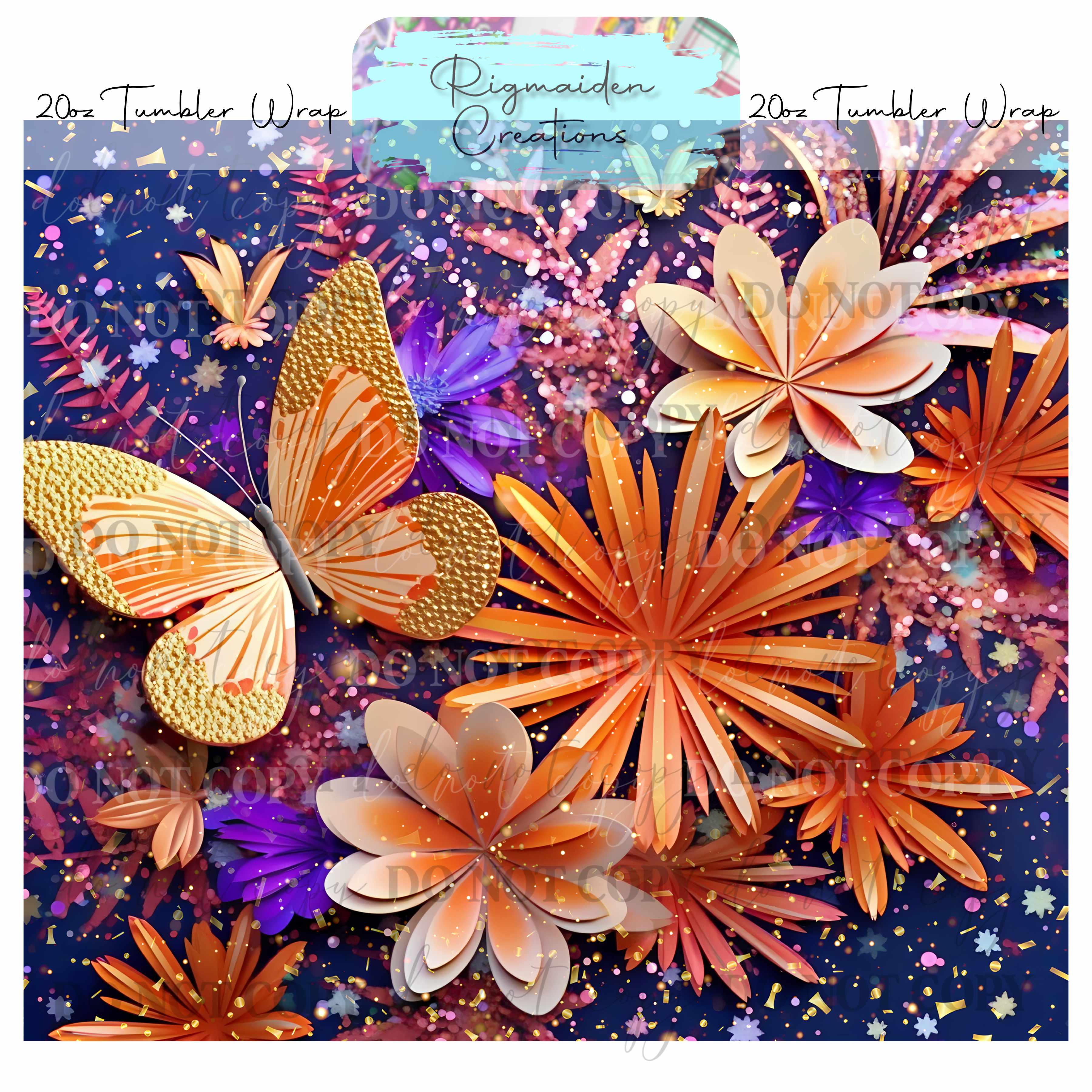 Creature 3D Effect - 20oz Tumbler Wrap  {Multiple}