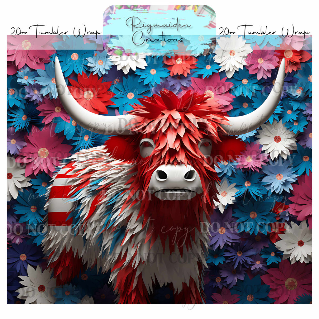 Creature 3D Effect - 20oz Tumbler Wrap  {Multiple}