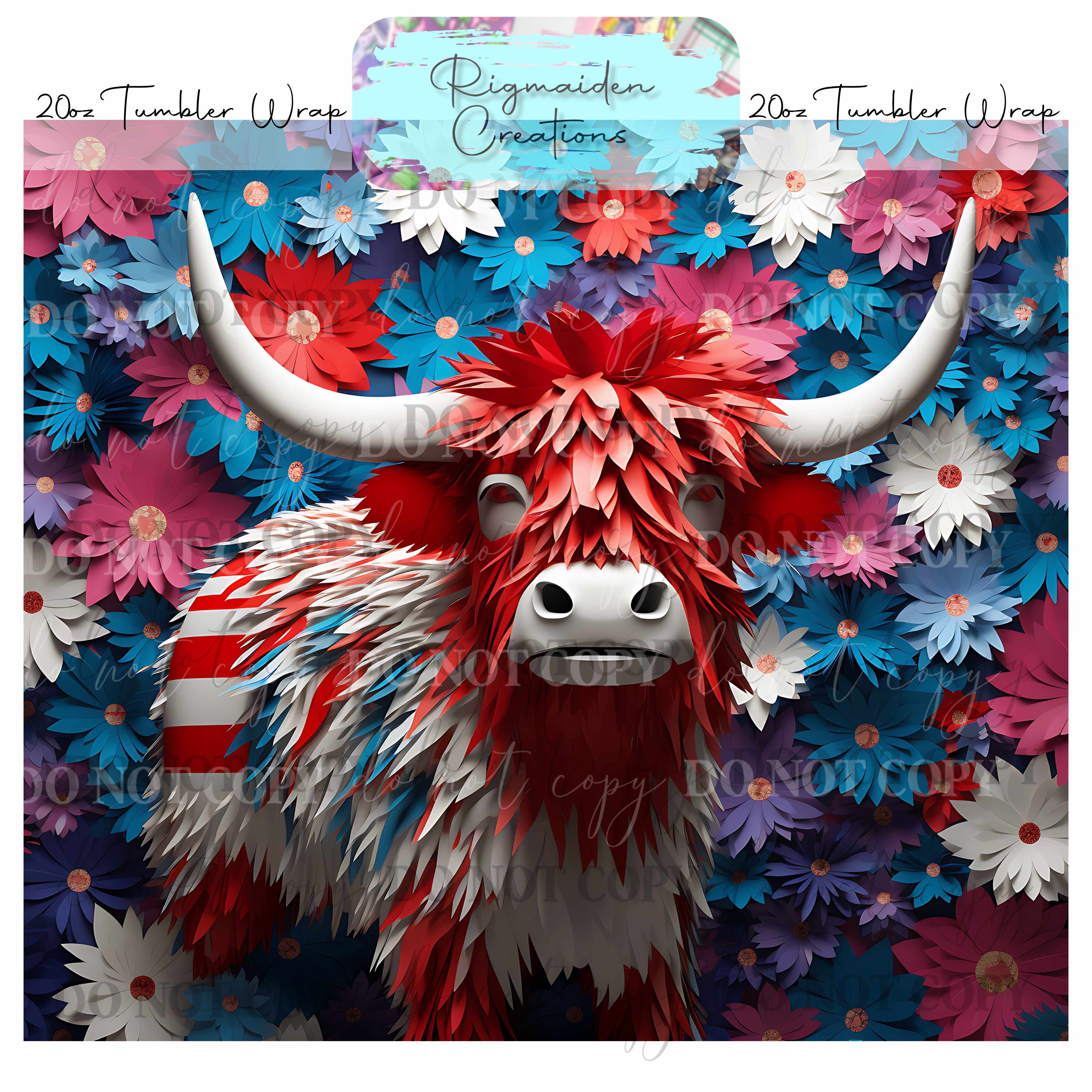 Creature 3D Effect - 20oz Tumbler Wrap  {Multiple}