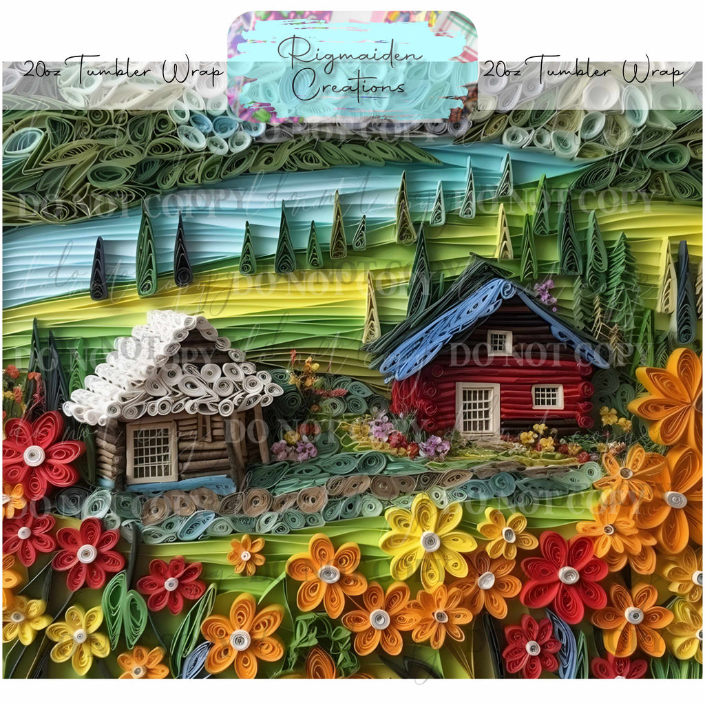 Country Living Paper Quill - 20oz Tumbler Wrap {Multiple}