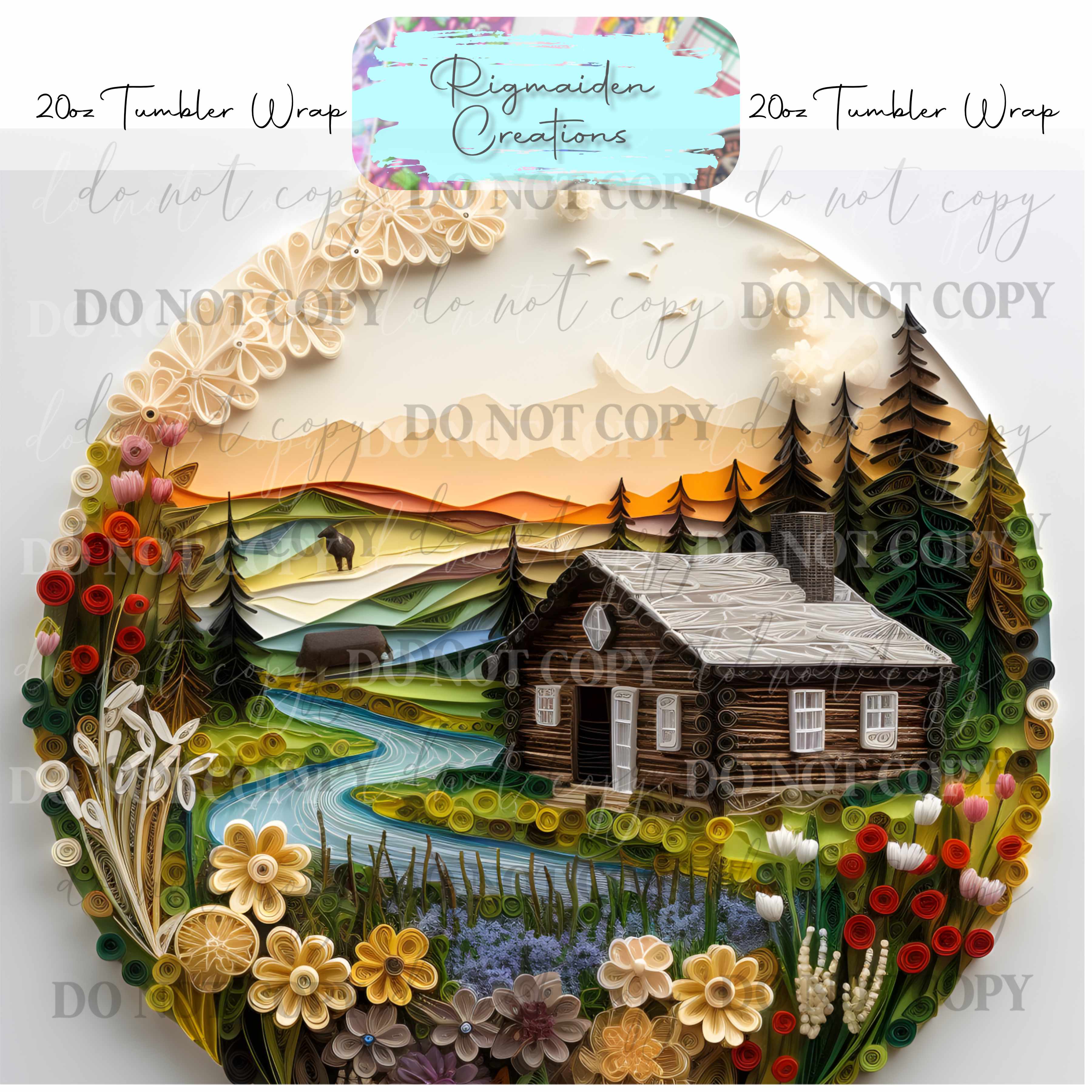 Country Living Paper Quill - 20oz Tumbler Wrap {Multiple}