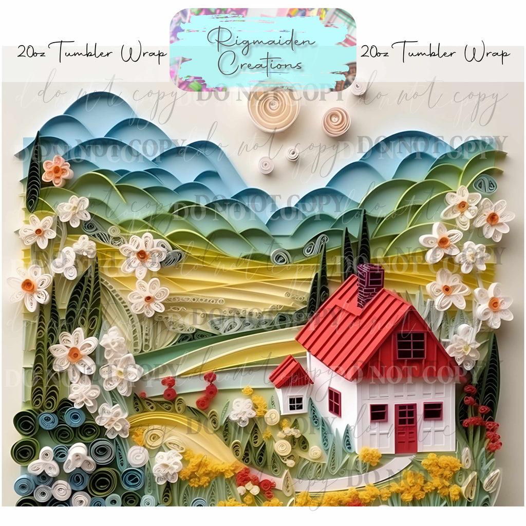 Country Living Paper Quill - 20oz Tumbler Wrap {Multiple}