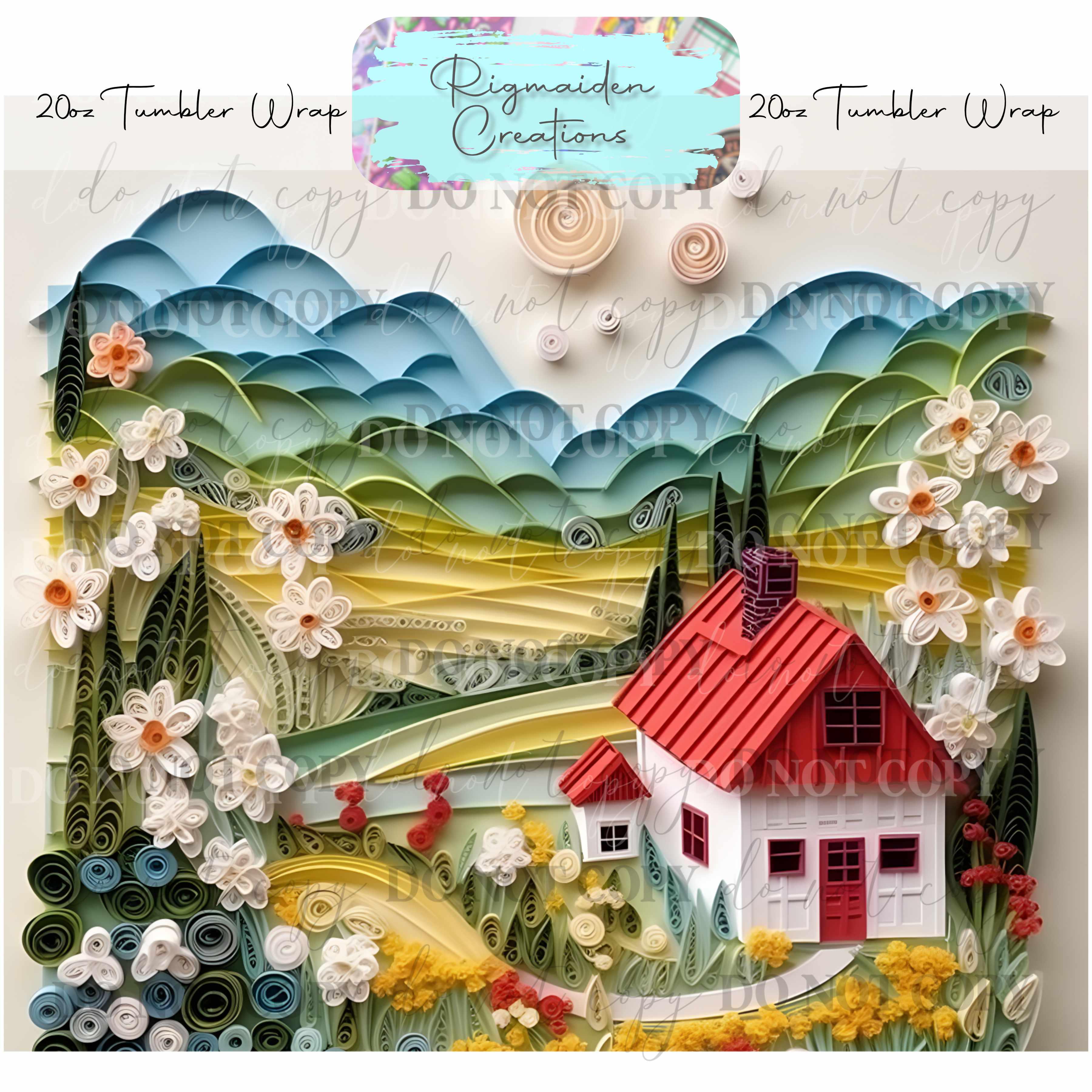 Country Living Paper Quill - 20oz Tumbler Wrap {Multiple}