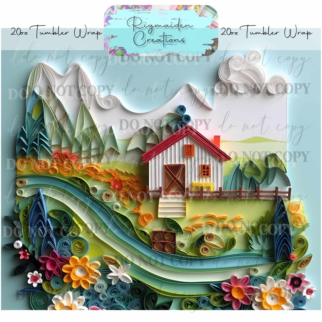 Country Living Paper Quill - 20oz Tumbler Wrap {Multiple}