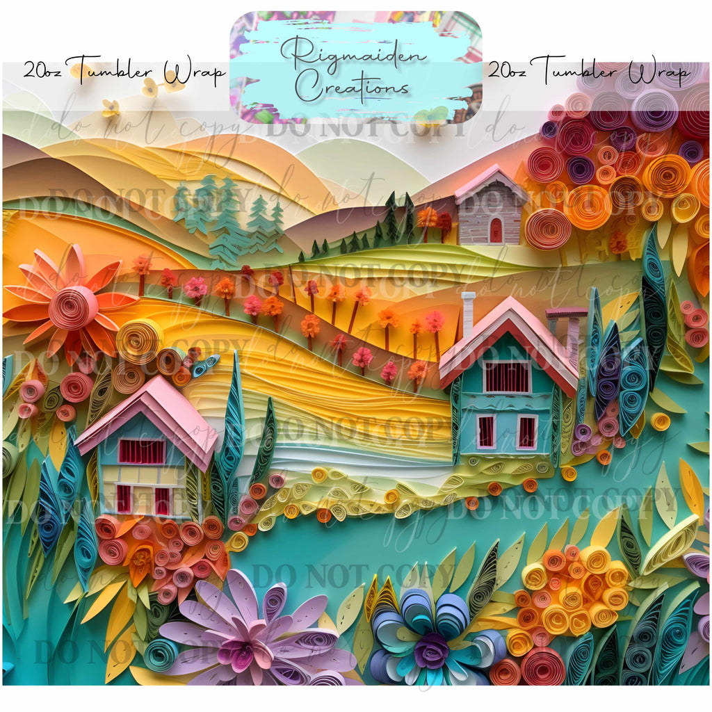 Country Living Paper Quill - 20oz Tumbler Wrap {Multiple}