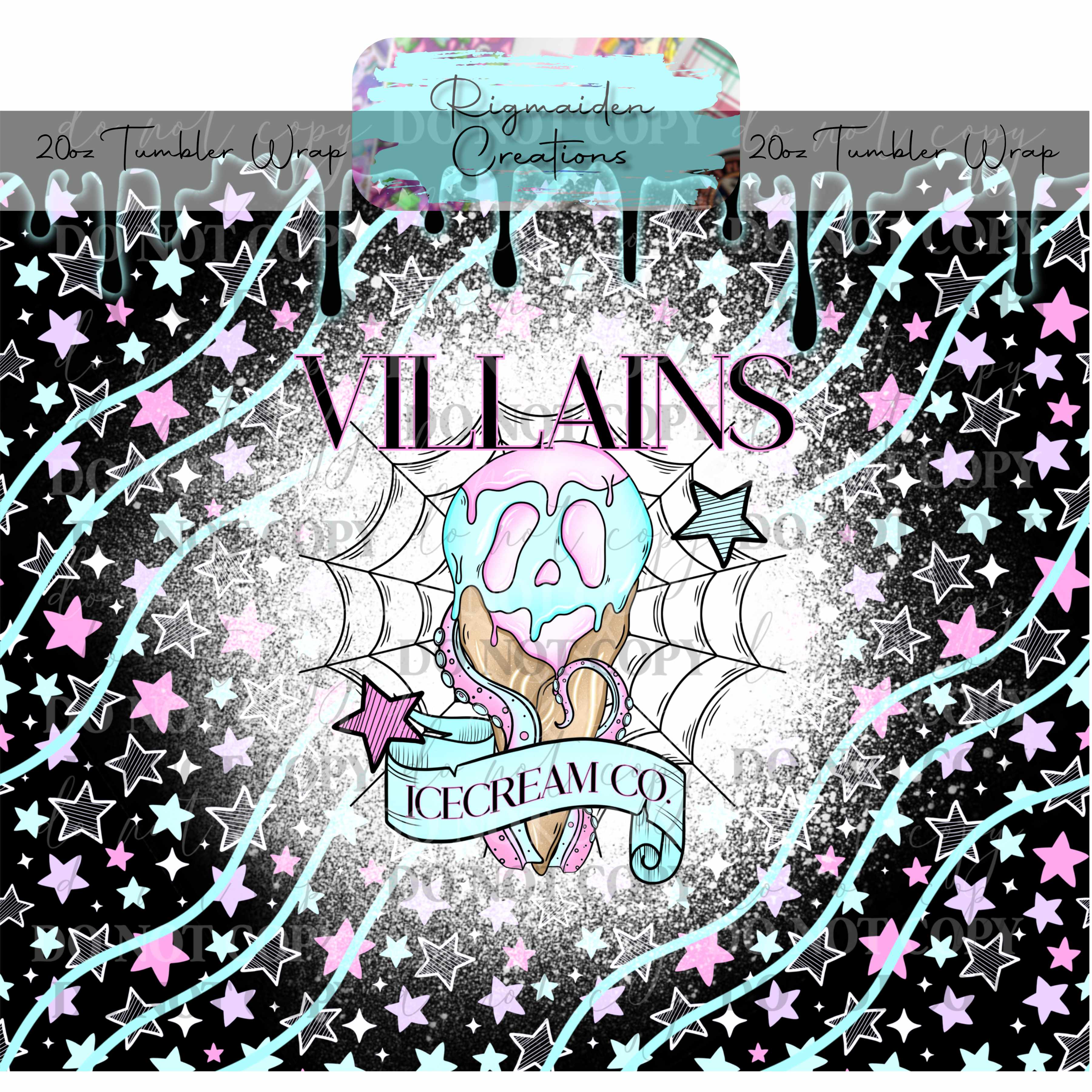 Villain Ice Cream Co. - 20oz Tumbler Wrap {Multiple}