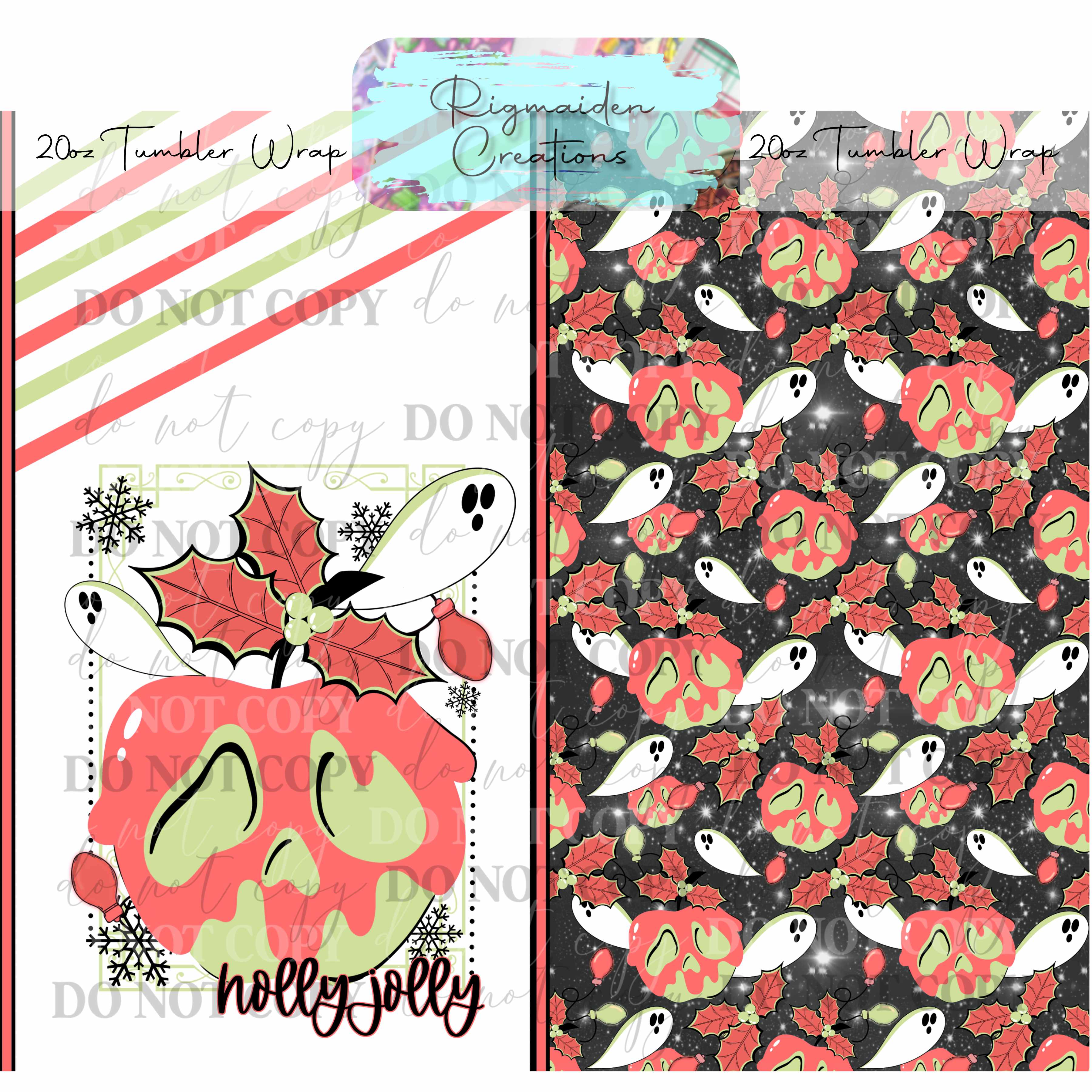 Hauntingly Festive - 20oz Tumbler Wrap {Multiple}
