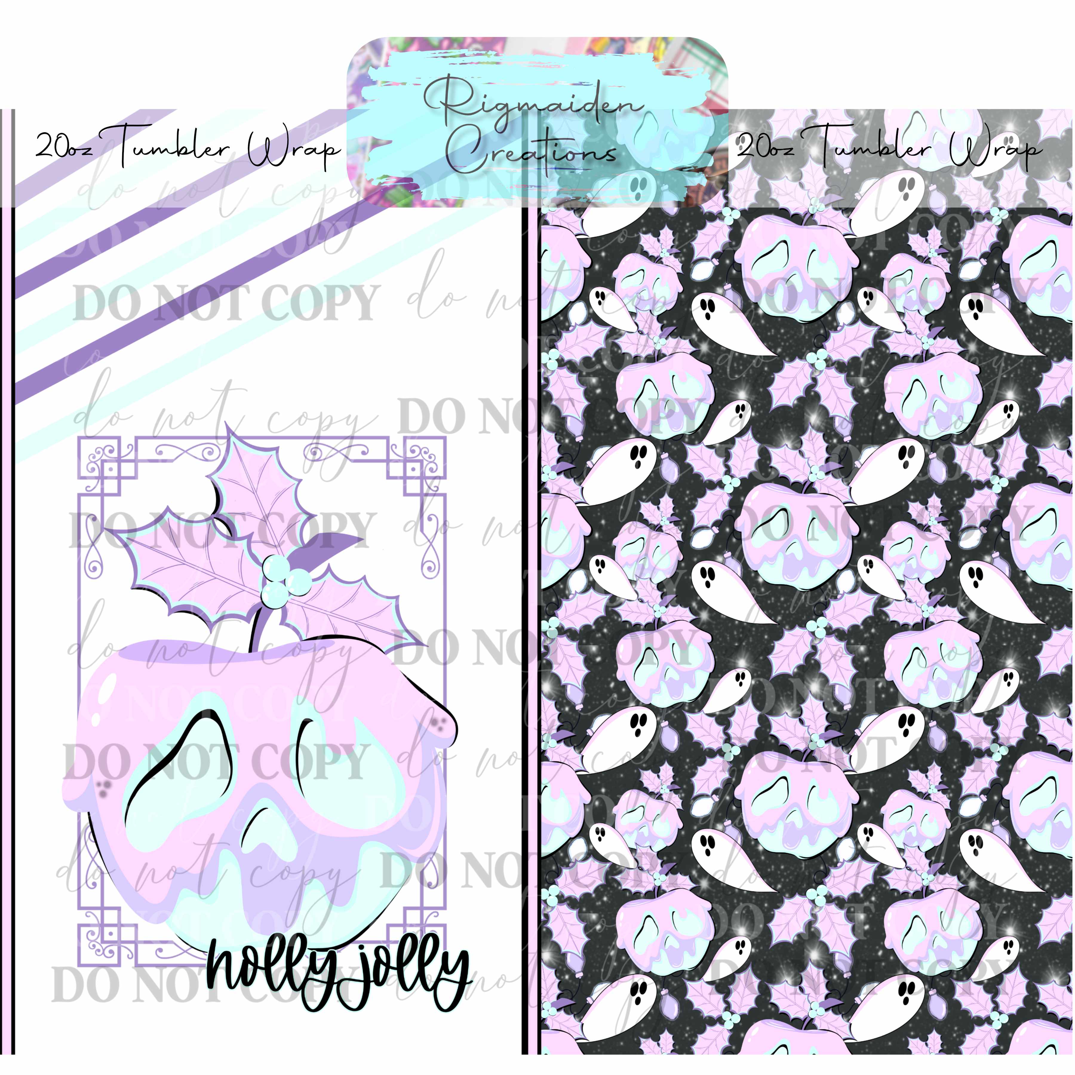 Hauntingly Festive - 20oz Tumbler Wrap {Multiple}
