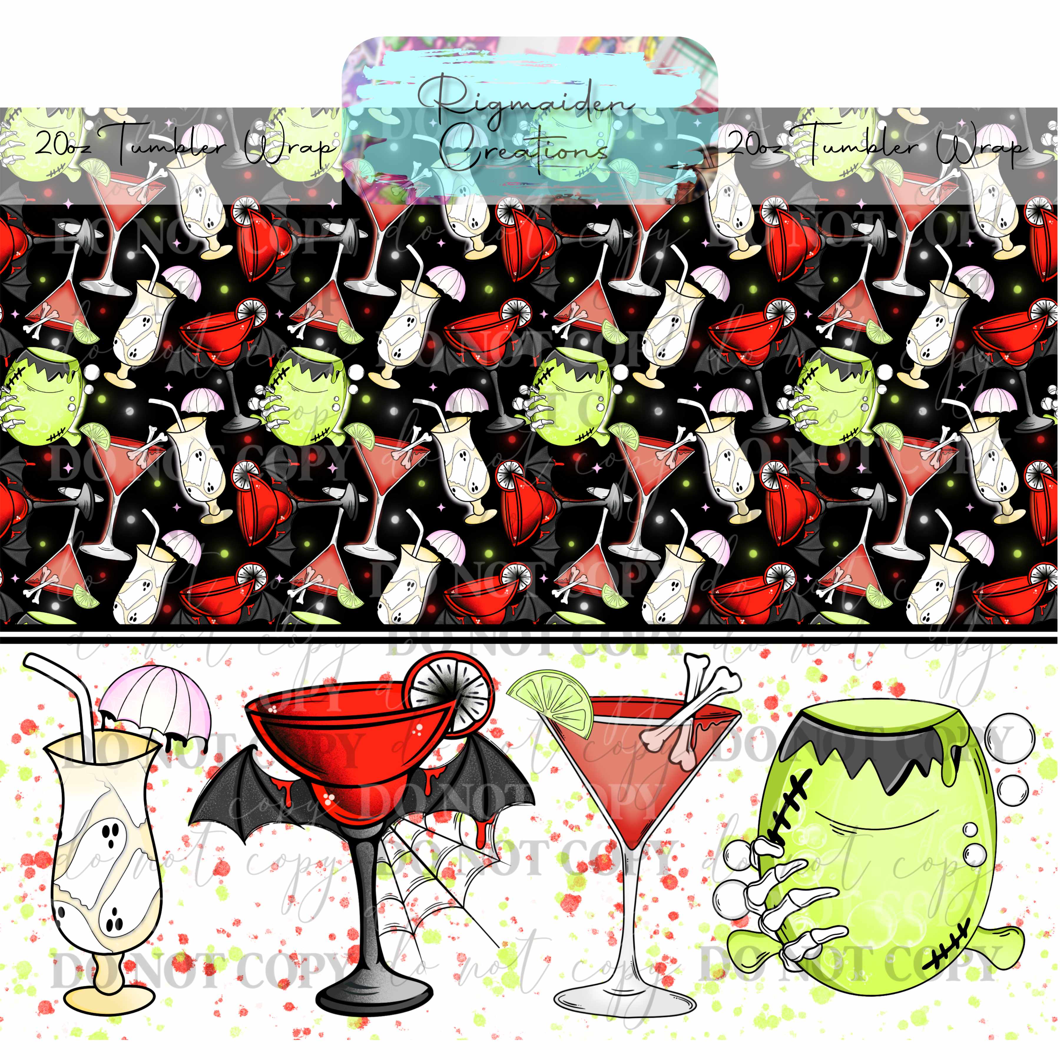 Spooky Sips - 20oz Tumbler Wrap