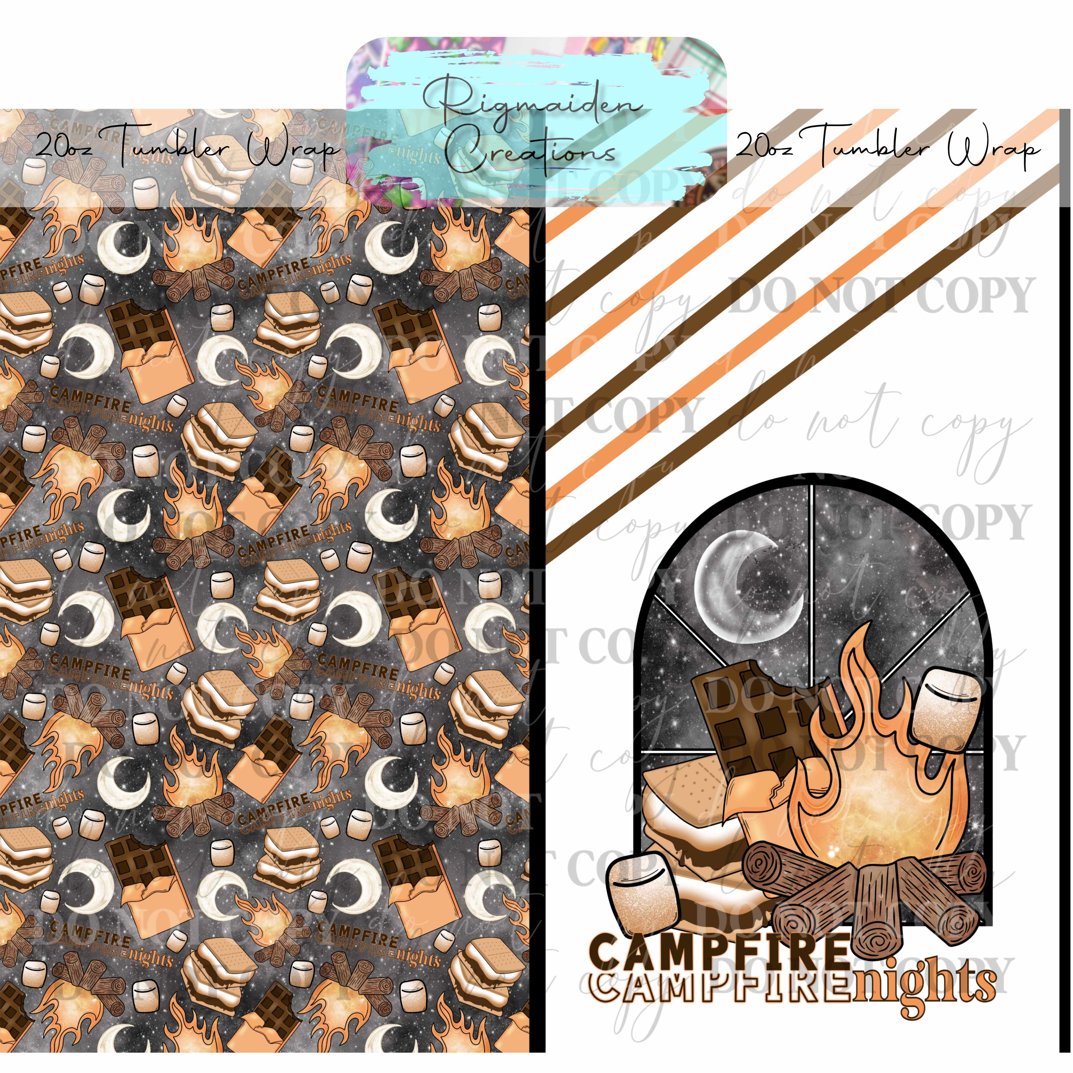 Campfire Nights - 20oz Tumbler Wrap