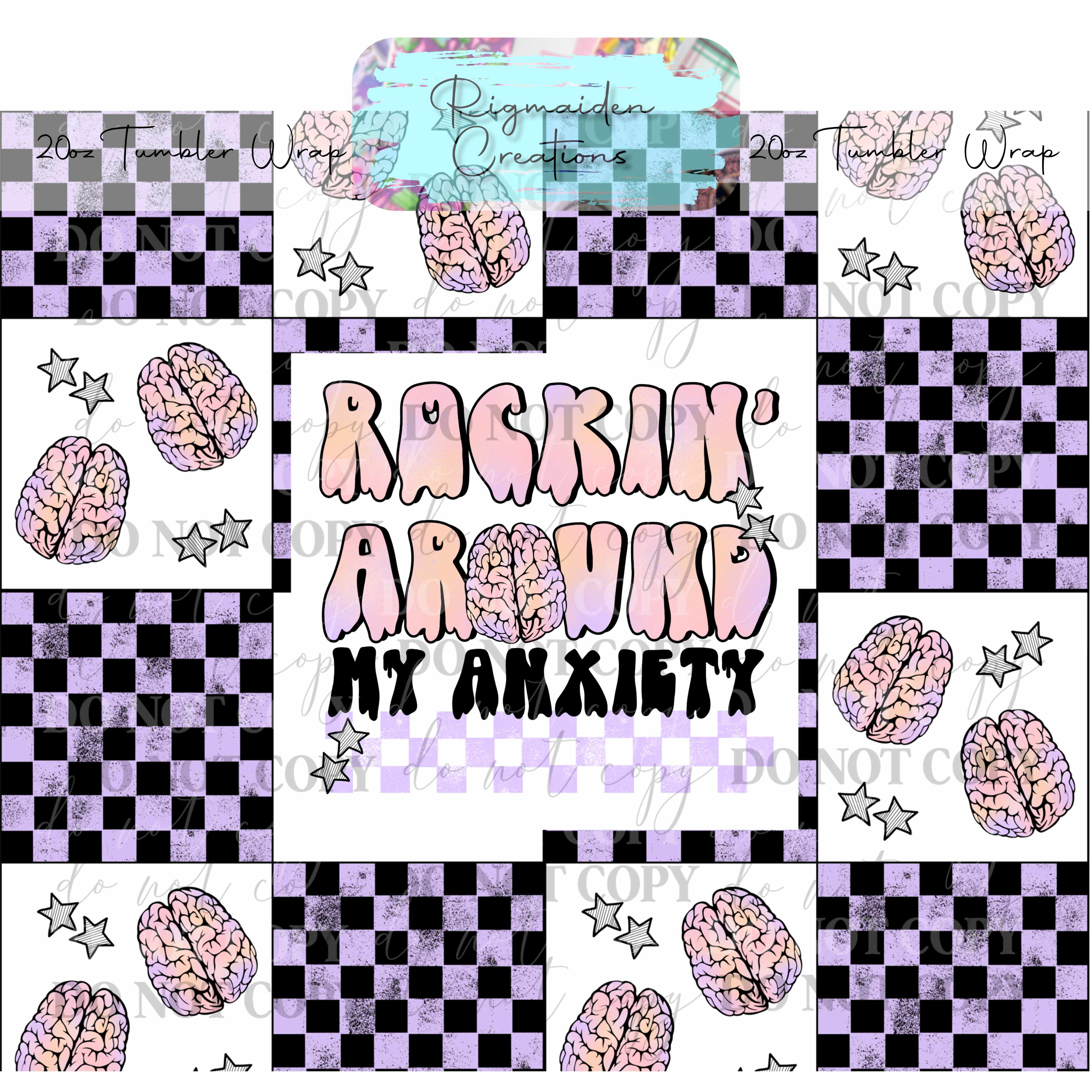 Anxiety Rock - 20oz Tumbler Wrap