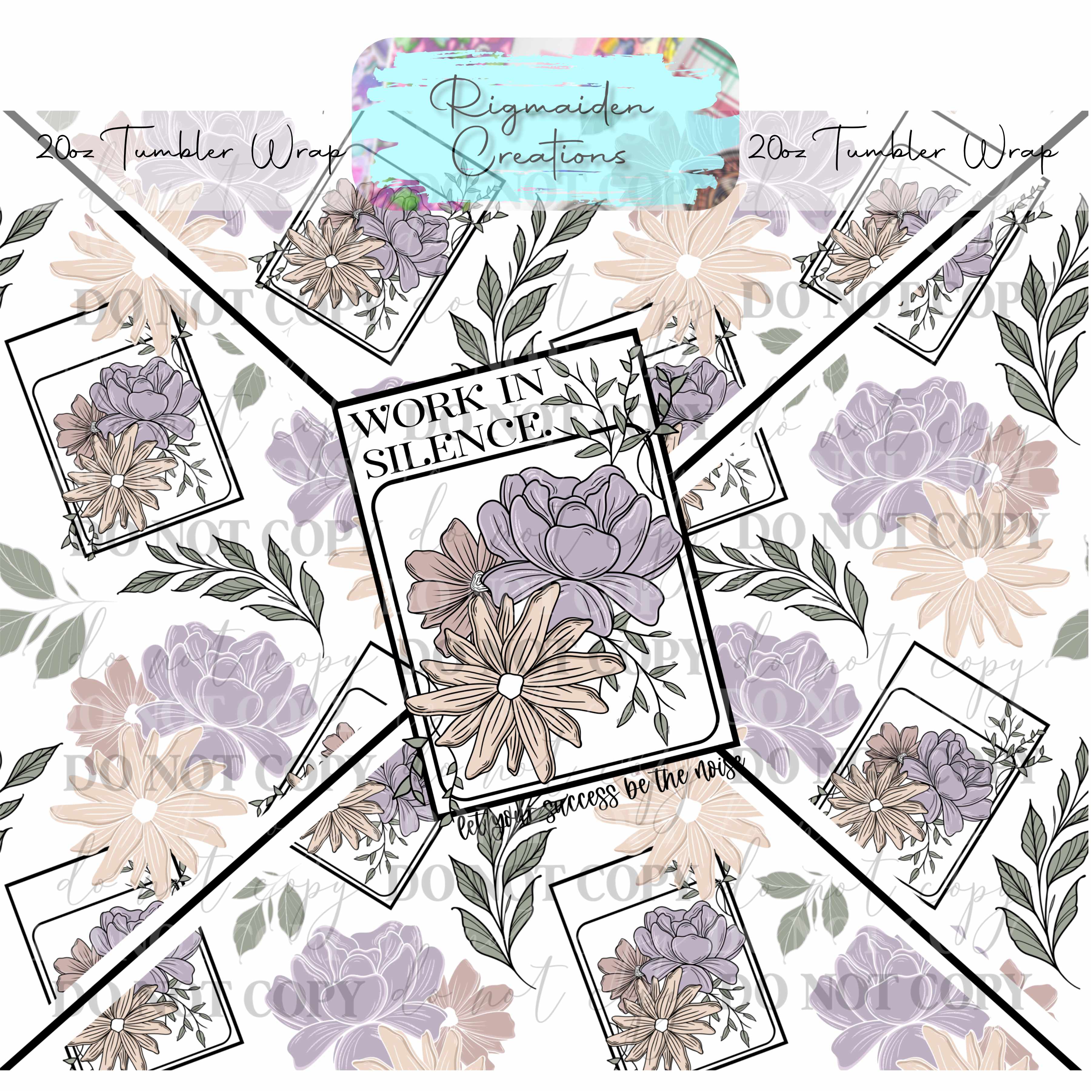 Silent Bloom - 20oz Tumbler Wrap