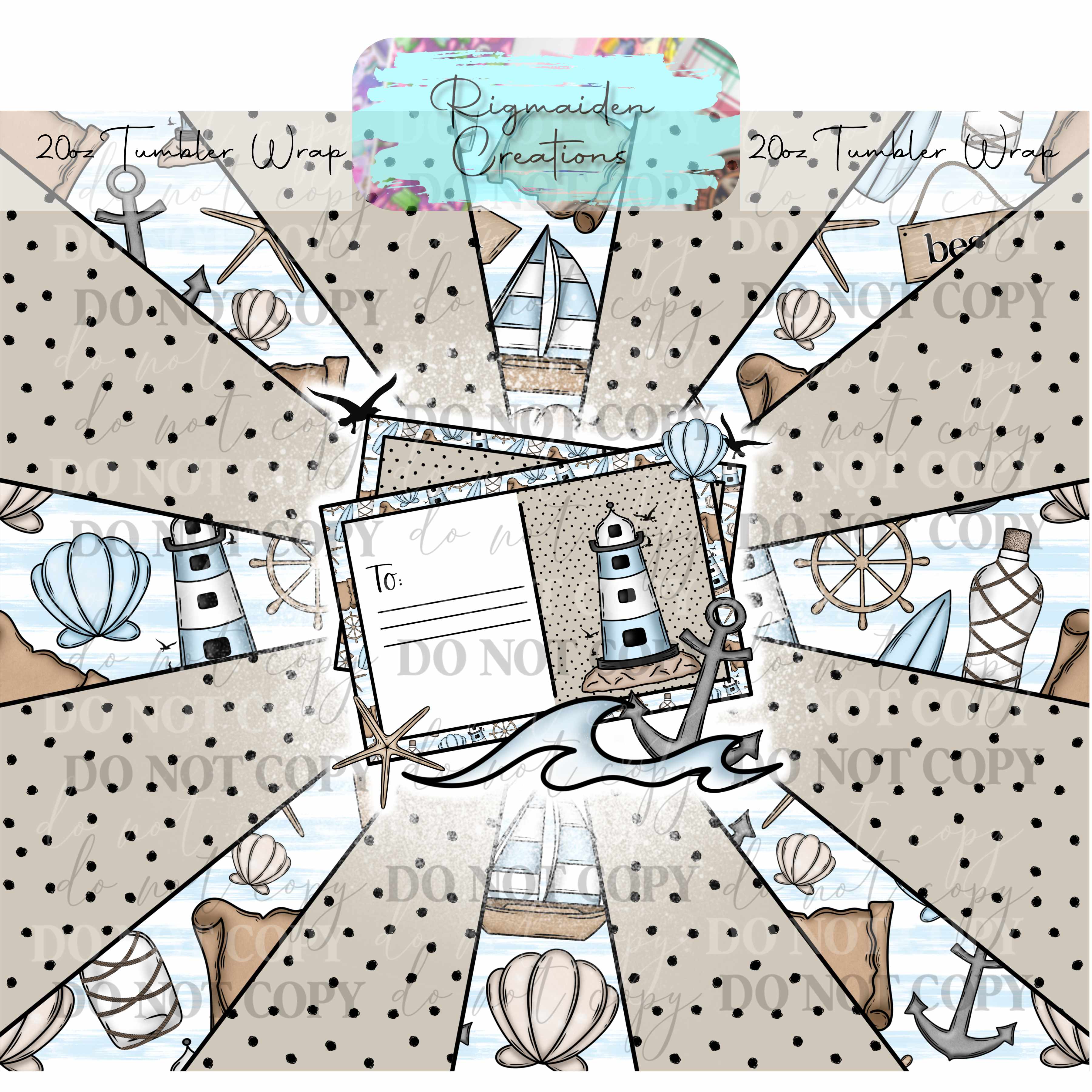 Seaside Greetings - 20oz Tumbler Wrap