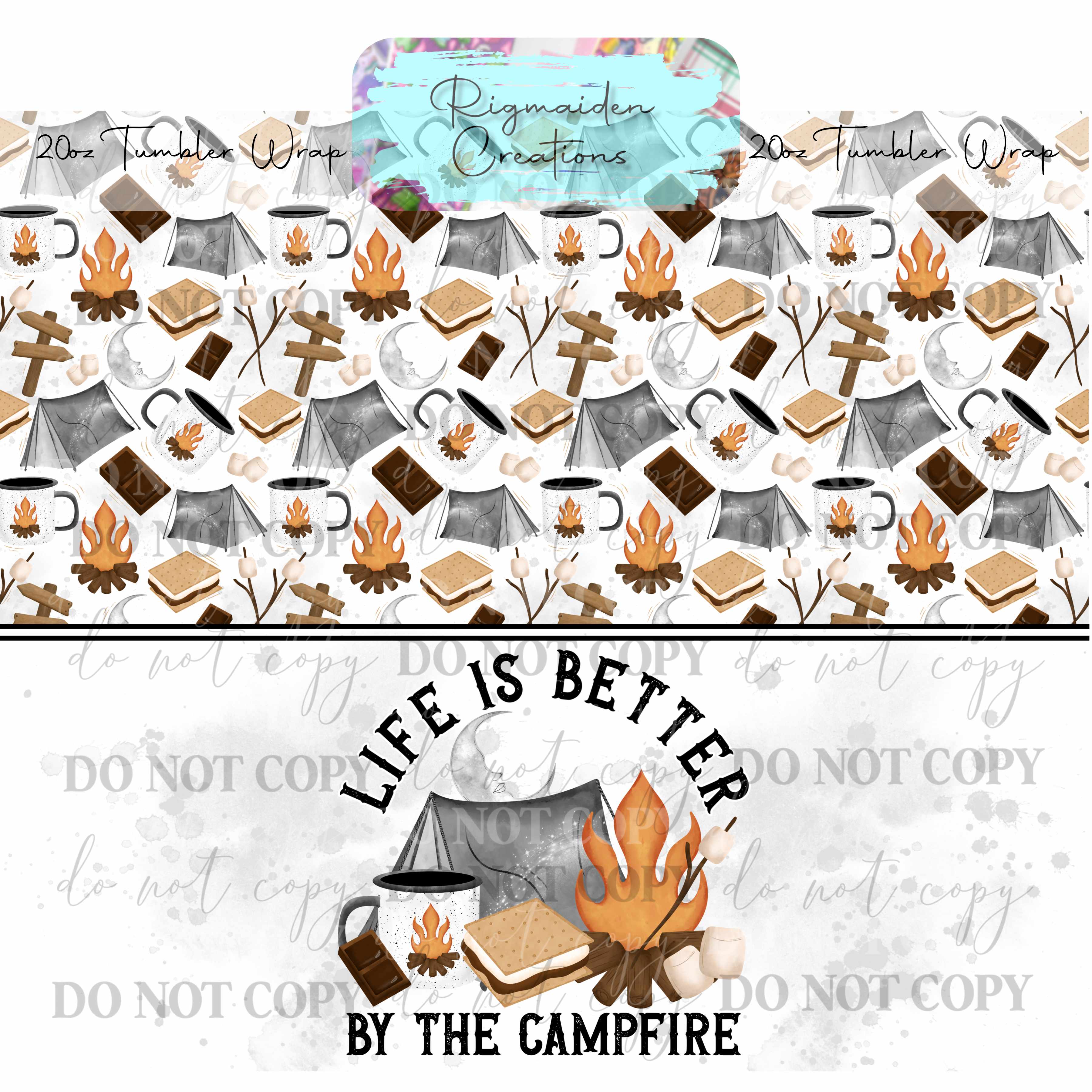 Campfire Memories - 20oz Tumbler Wrap