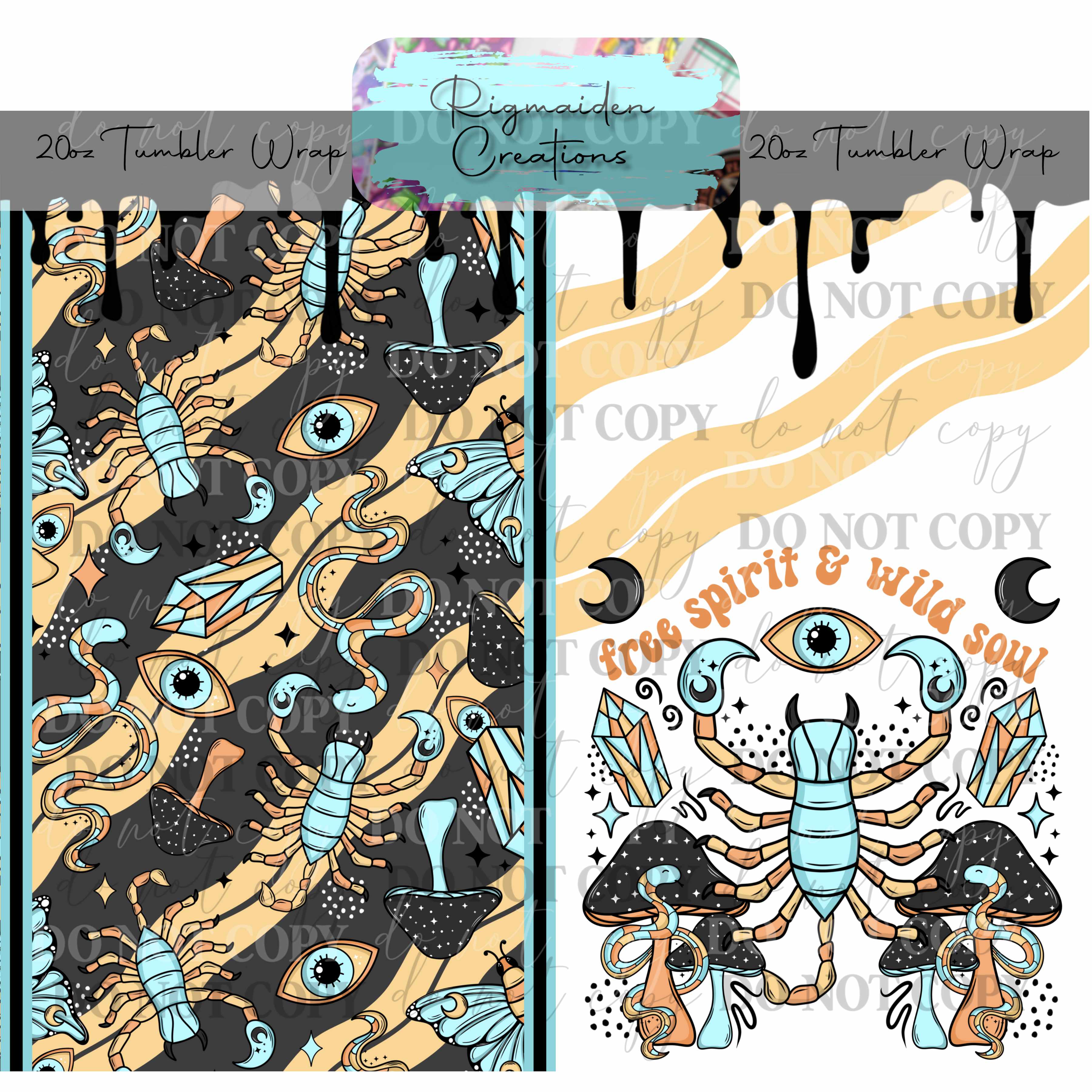 Mystic Creatures - 20oz Tumbler Wrap