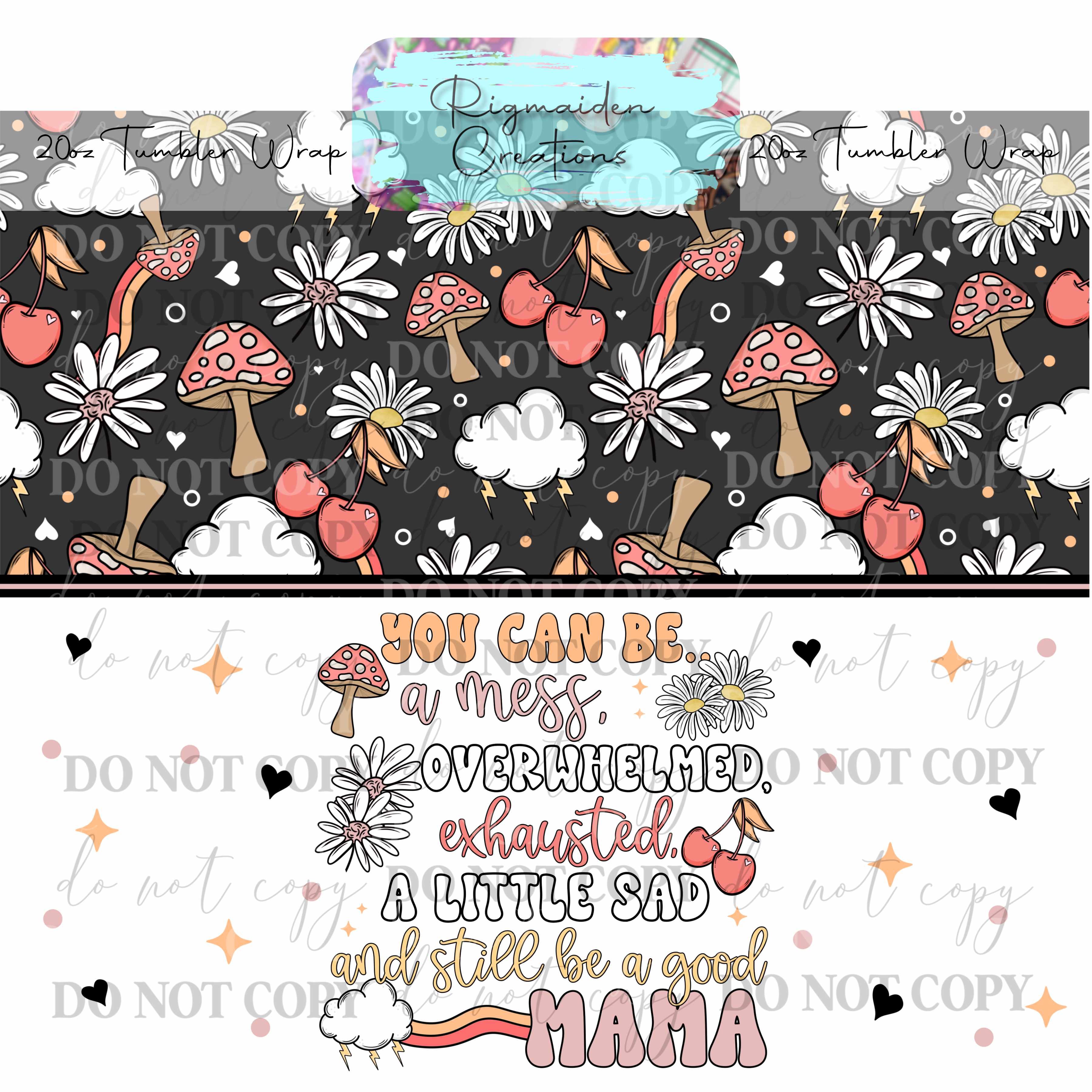 Electric Rainbows - 20oz Tumbler Wrap