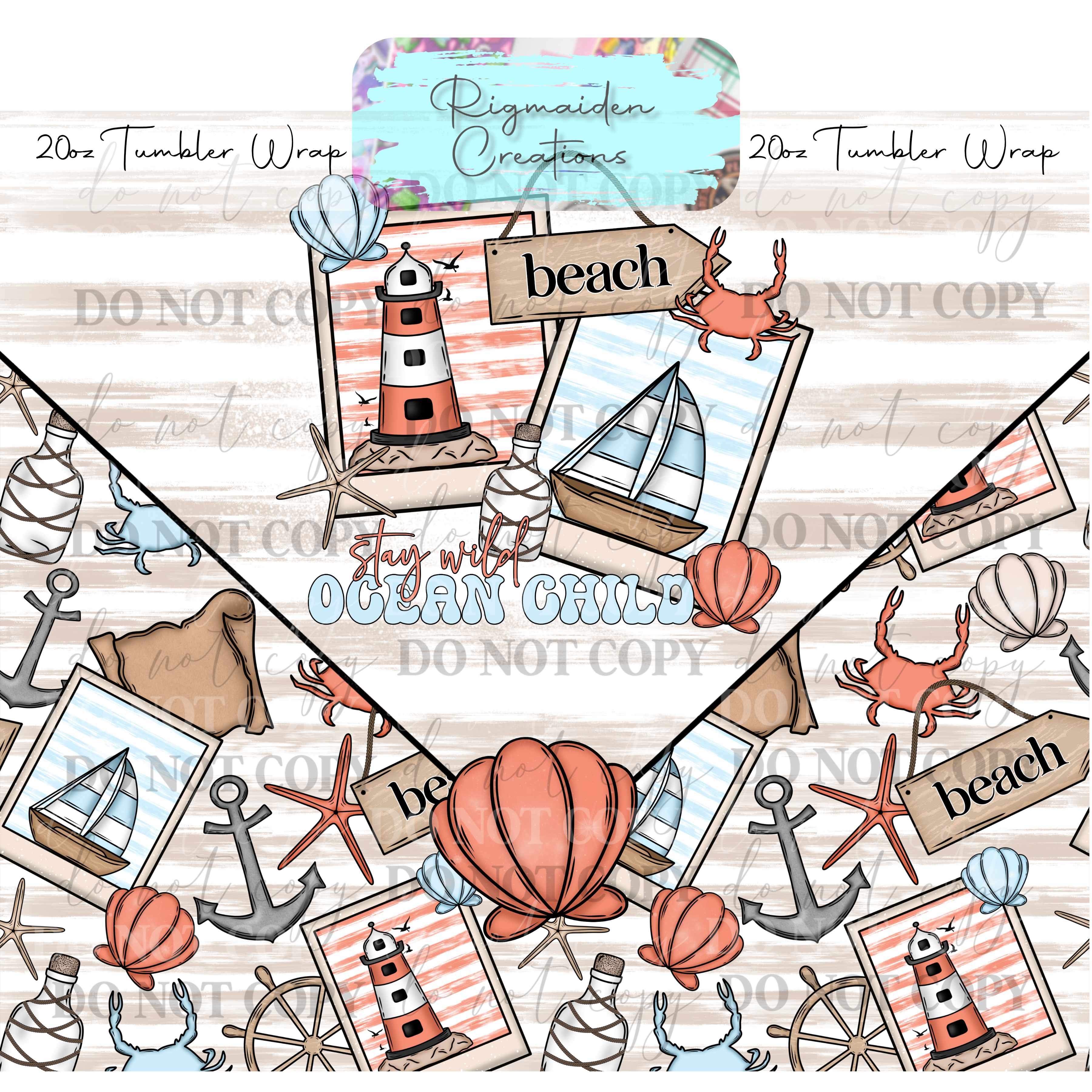 Coastal Memories - 20oz Tumbler Wrap