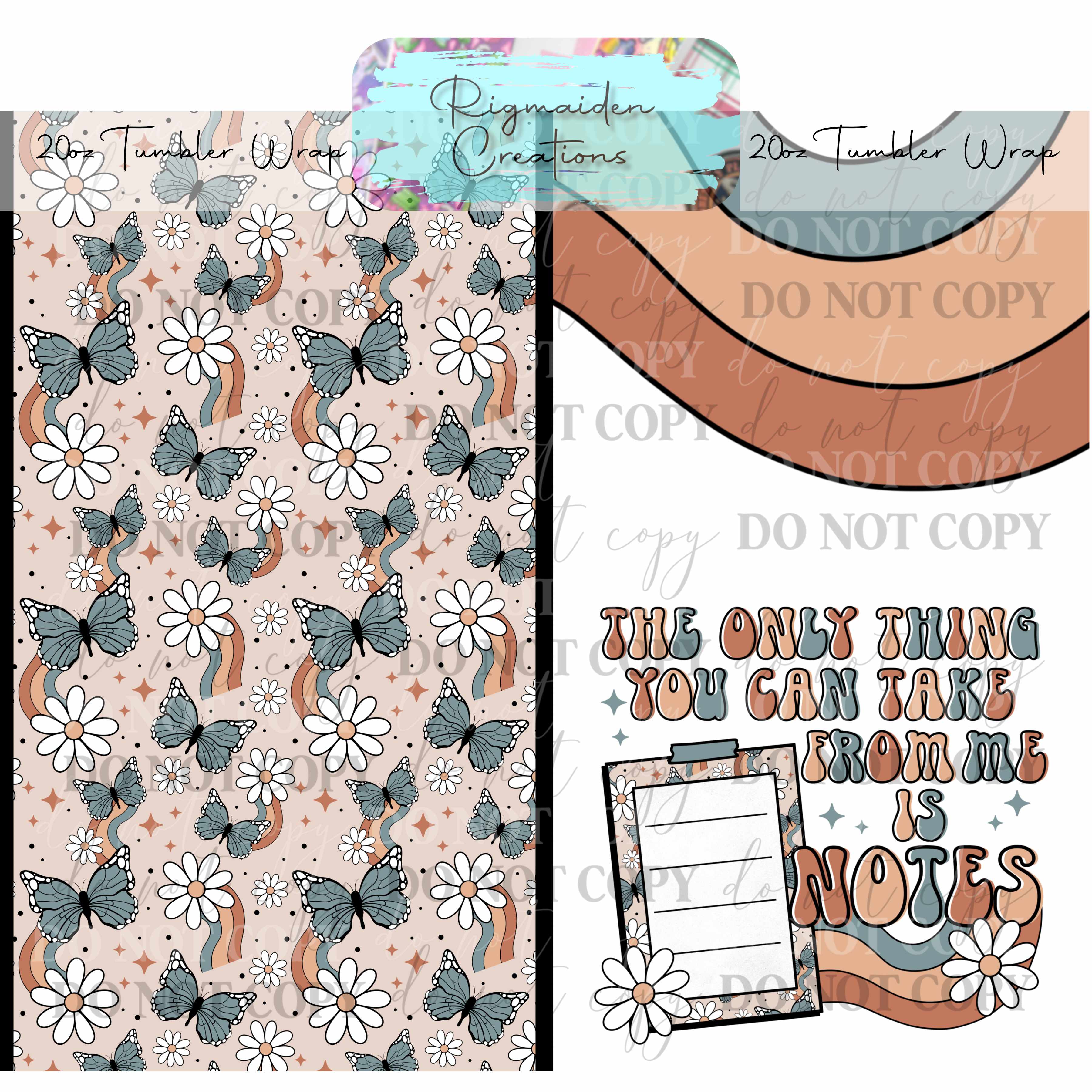 Note-Worthy Vibes - 20oz Tumbler Wrap