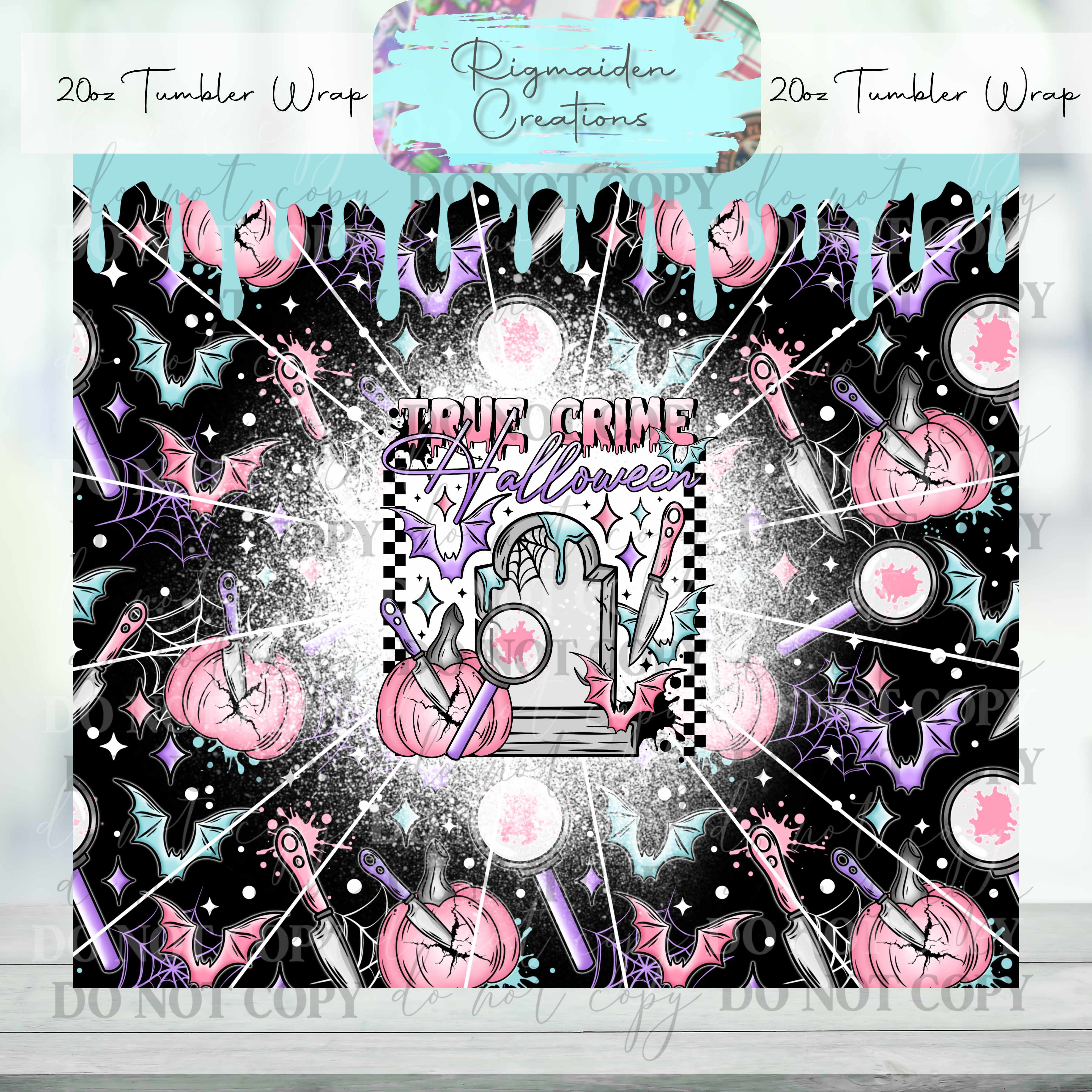 True Crime Halloween - 20oz Tumbler Wrap