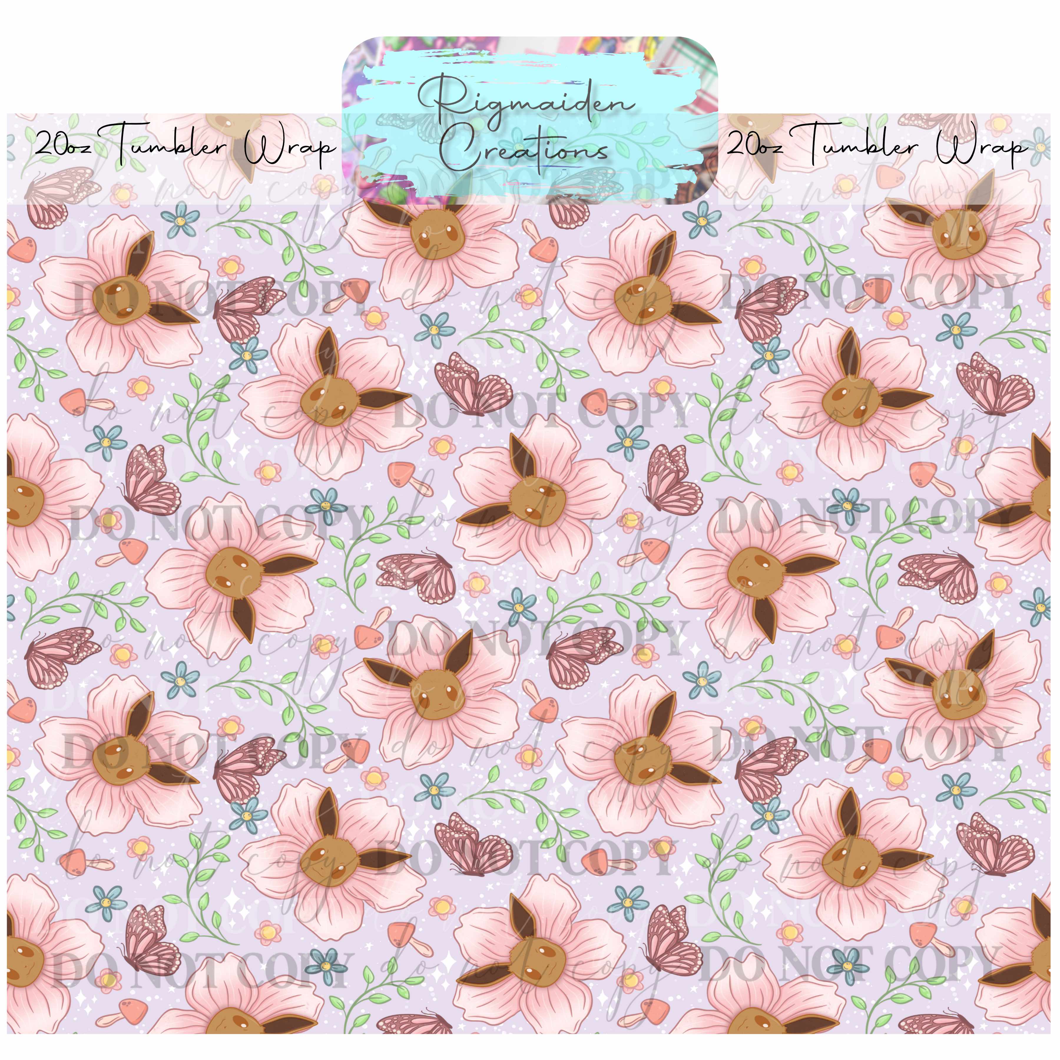 Fox-Like Critter - 20oz Tumbler Wrap {Multiple}