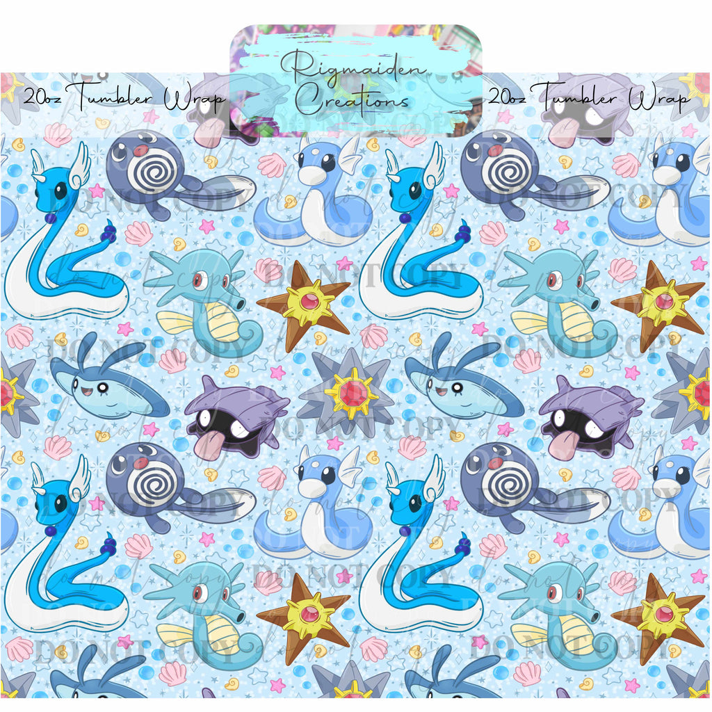 Aqua Critter - 20oz Tumbler Wrap {Multiple}