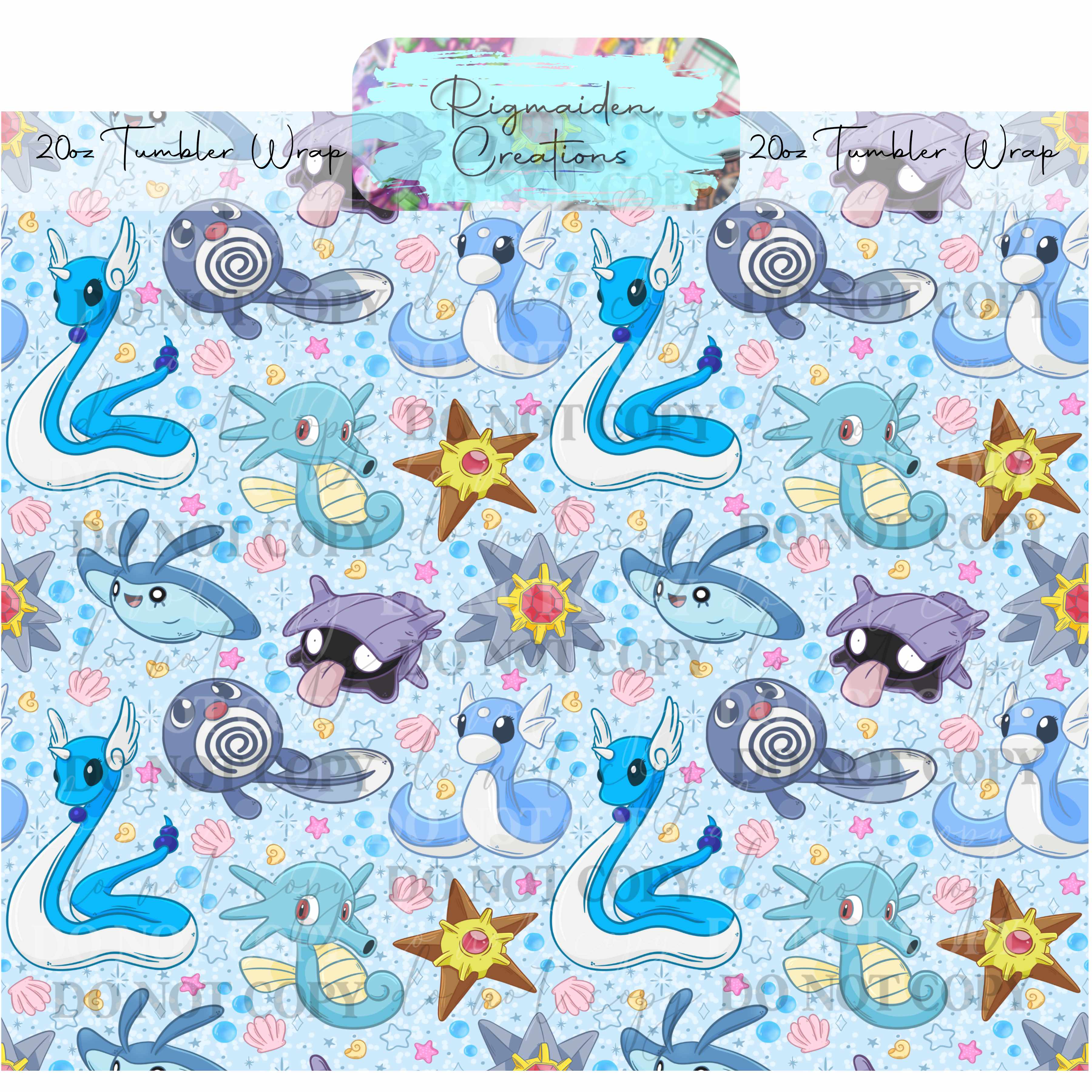 Aqua Critter - 20oz Tumbler Wrap {Multiple}