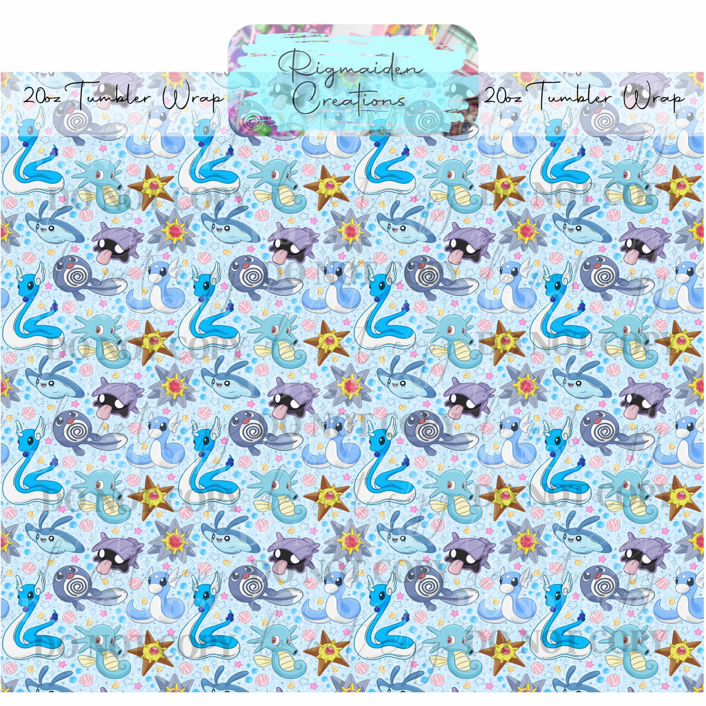 Aqua Critter - 20oz Tumbler Wrap {Multiple}