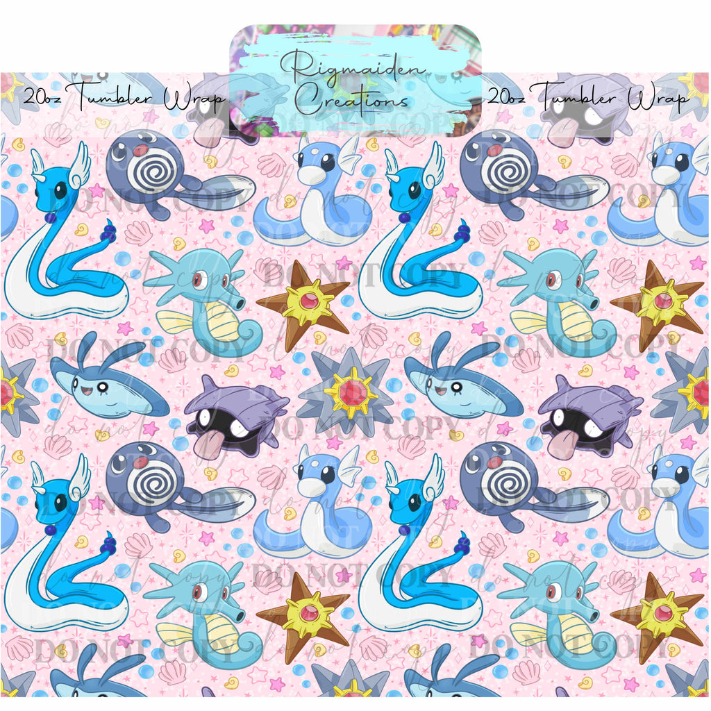 Aqua Critter - 20oz Tumbler Wrap {Multiple}