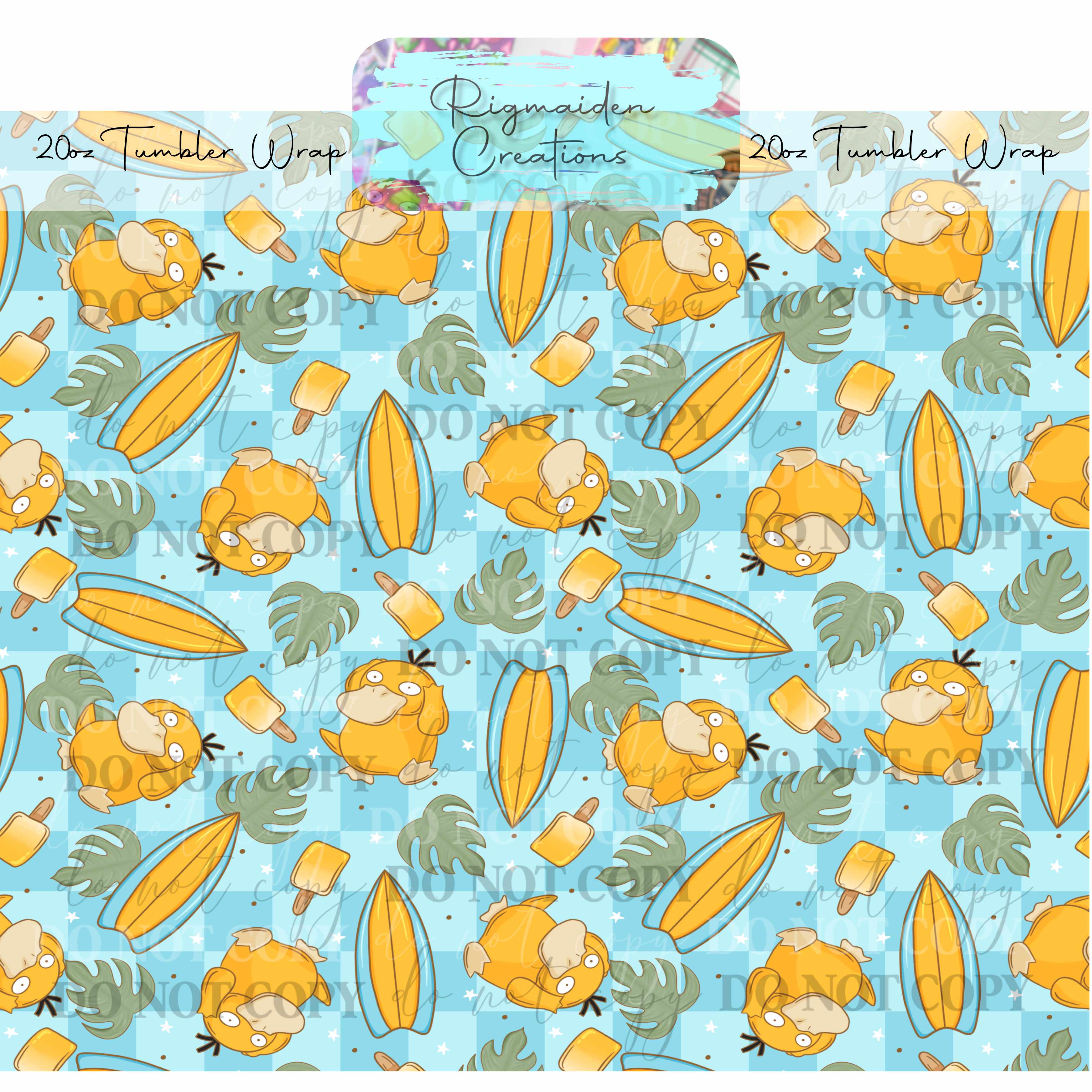 Dizzy Duck Critter - 20oz Tumbler Wrap {Multiple}