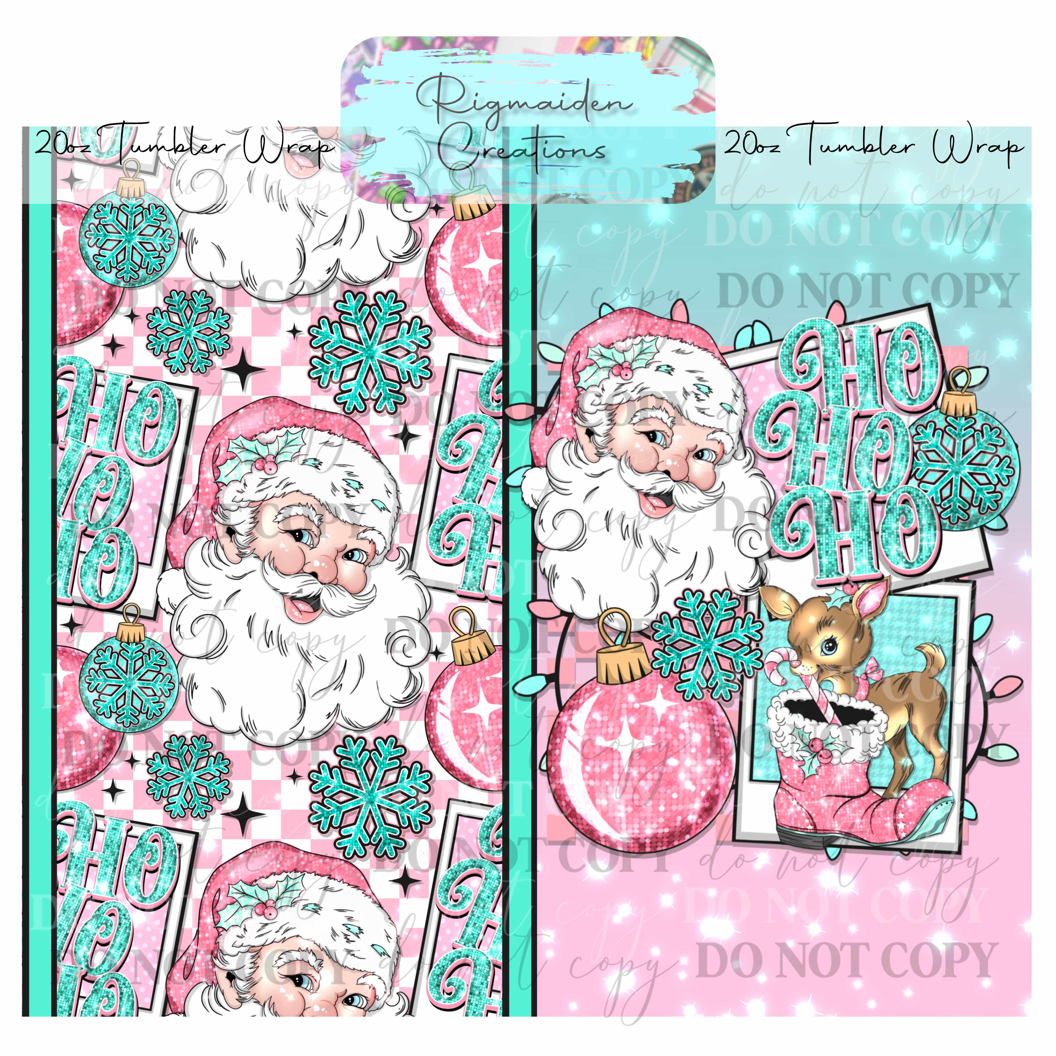 Festive Holiday Cheer - 20oz Tumbler Wrap {Multiple}