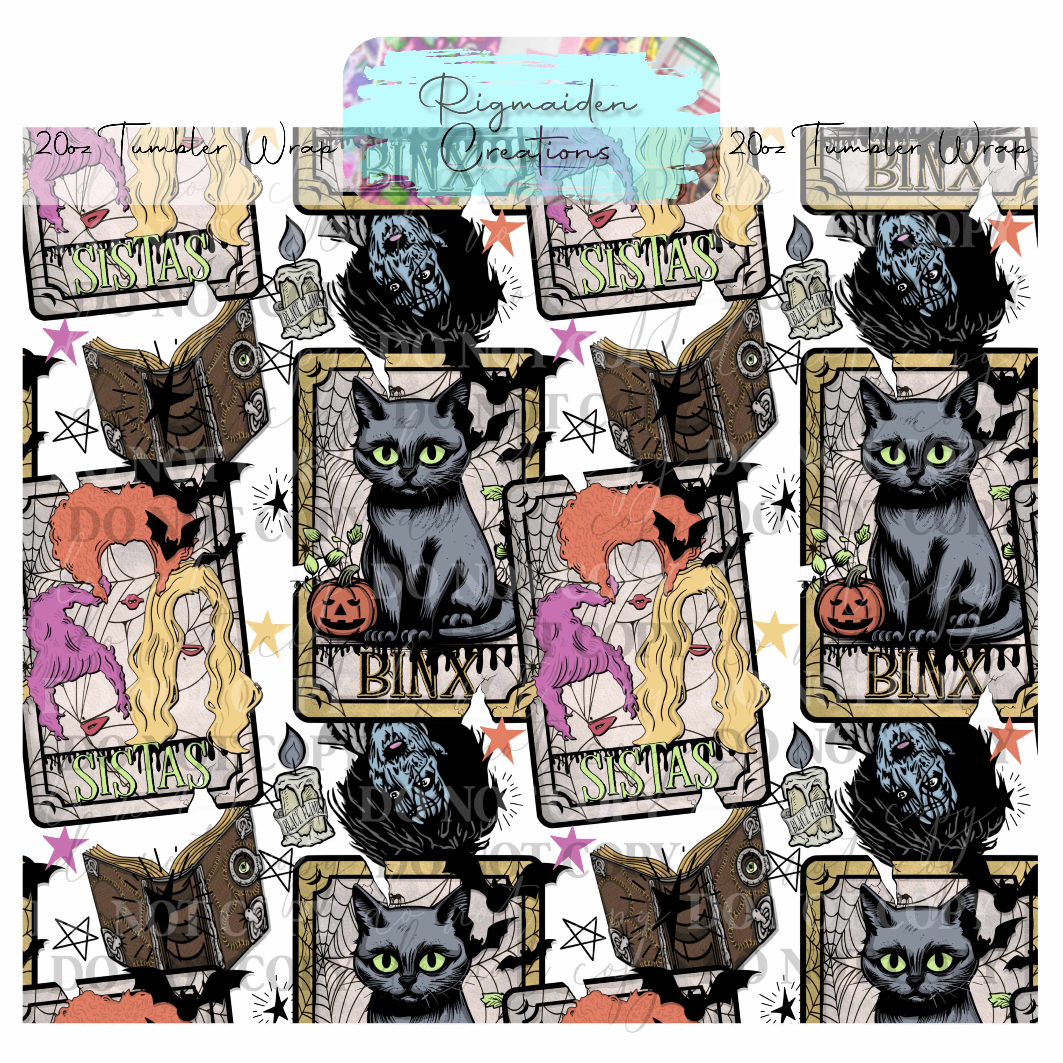 Bewitching Sisters - 20oz Tumbler Wrap {Multiple}